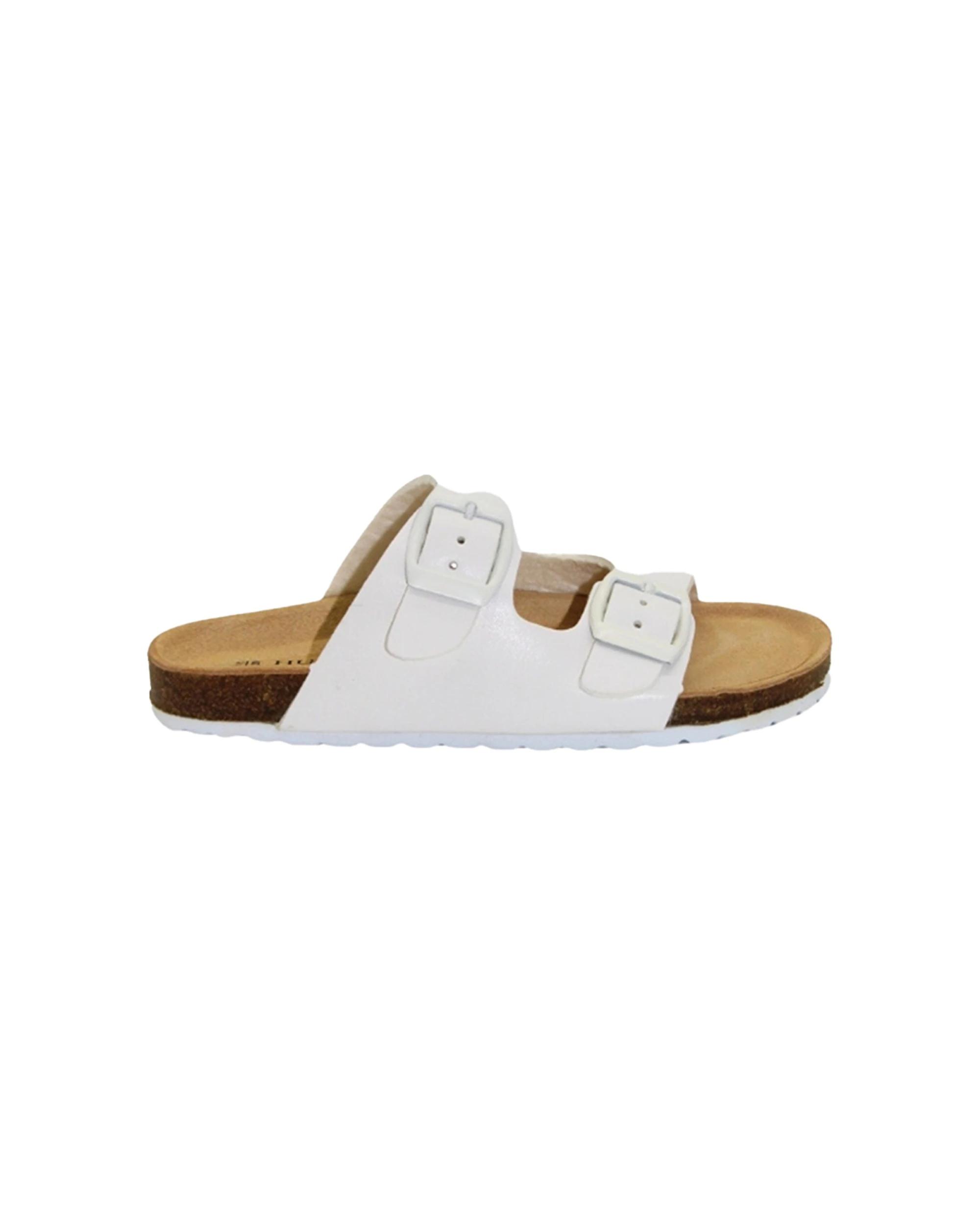 1 Human Shoes Molly Girls Buckled Sandal Slip On Moulded Sole Pink WHITE, 1 of 2
