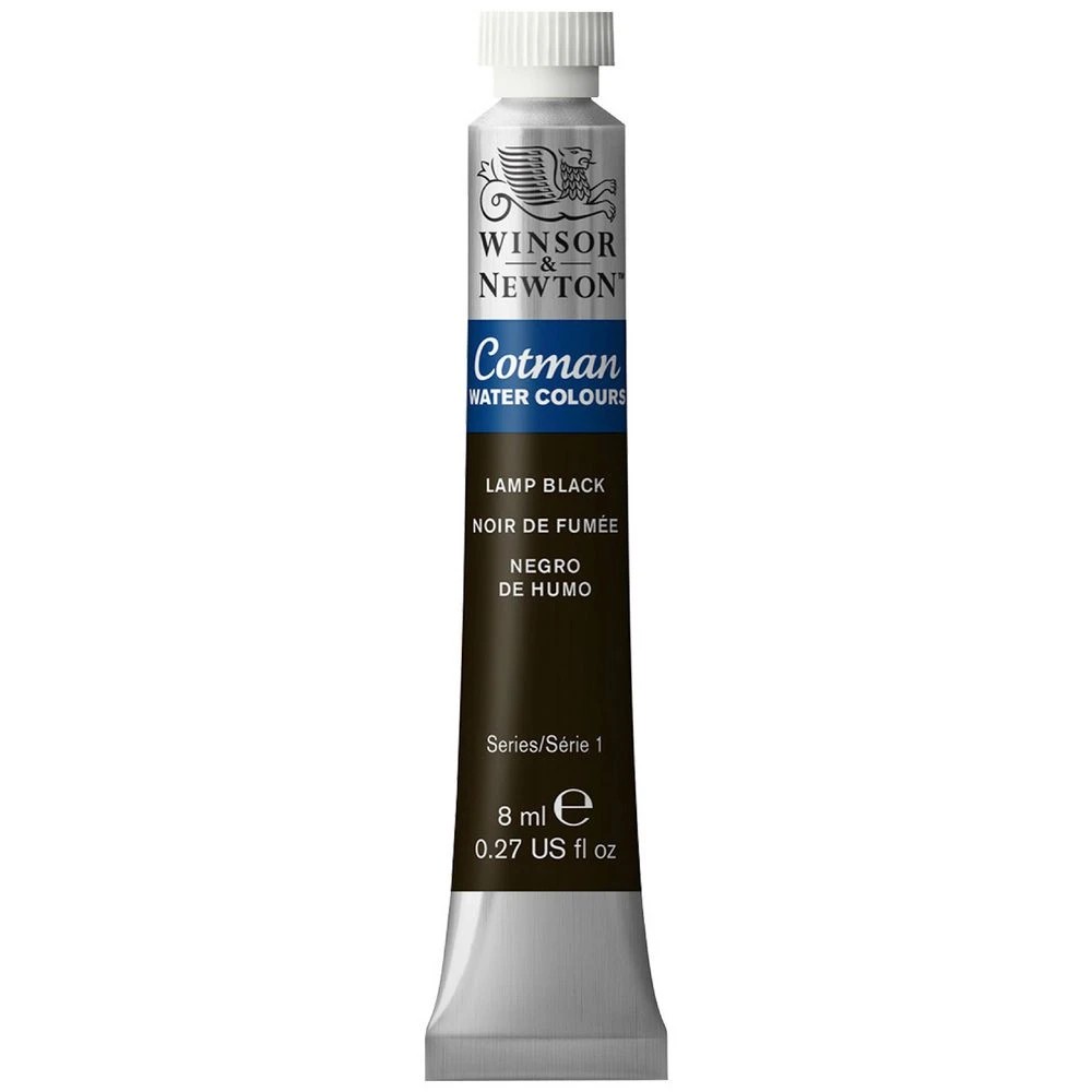 1 Winsor & Newton Cotman Watercolour 8mL Lamp Black, 1 of 1