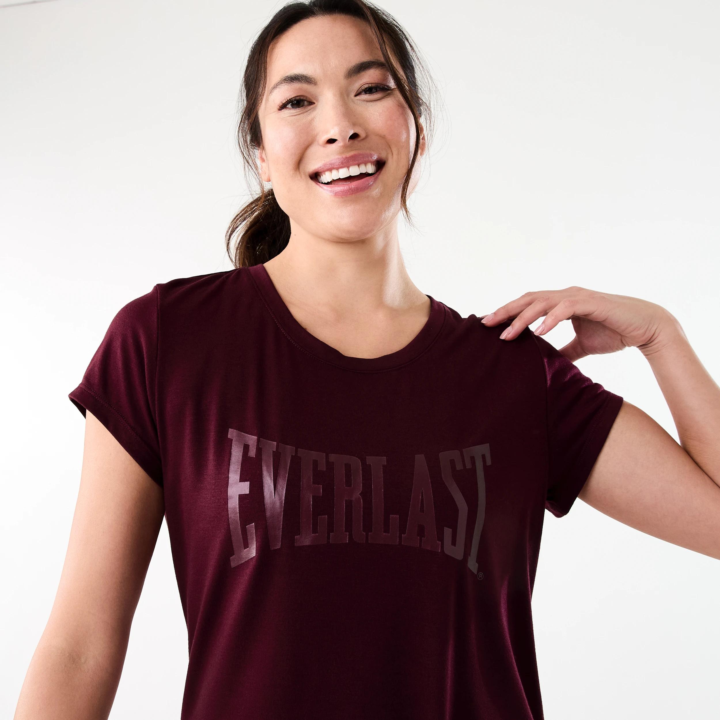4 Everlast Womens Scoop Neck T-shirt EVERLAST BBALL CHERRY, 4 of 6