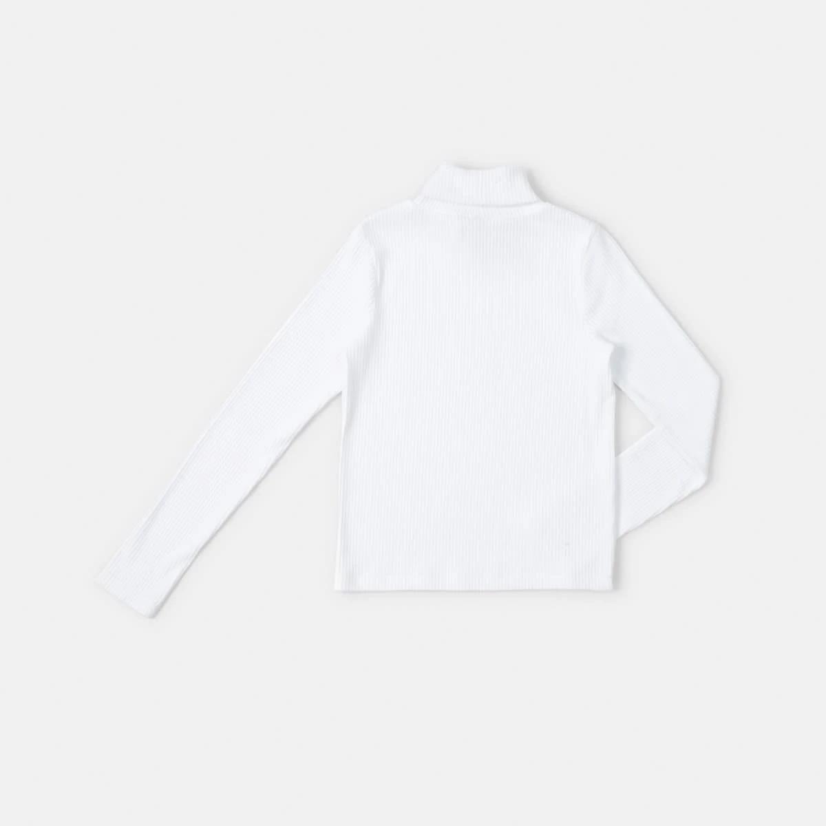 8 Long Sleeve Rib Skivvy Top White, 8 of 8