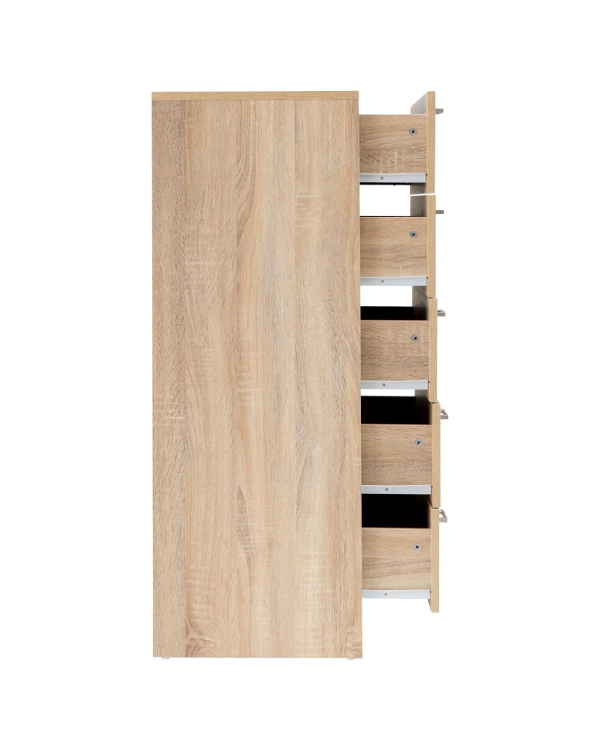 6 Alpine Bay Tribecca 5 Drawer Chest Metal Handles Storage Modern Design Light Sonoma Oak - Brown, 6 of 8