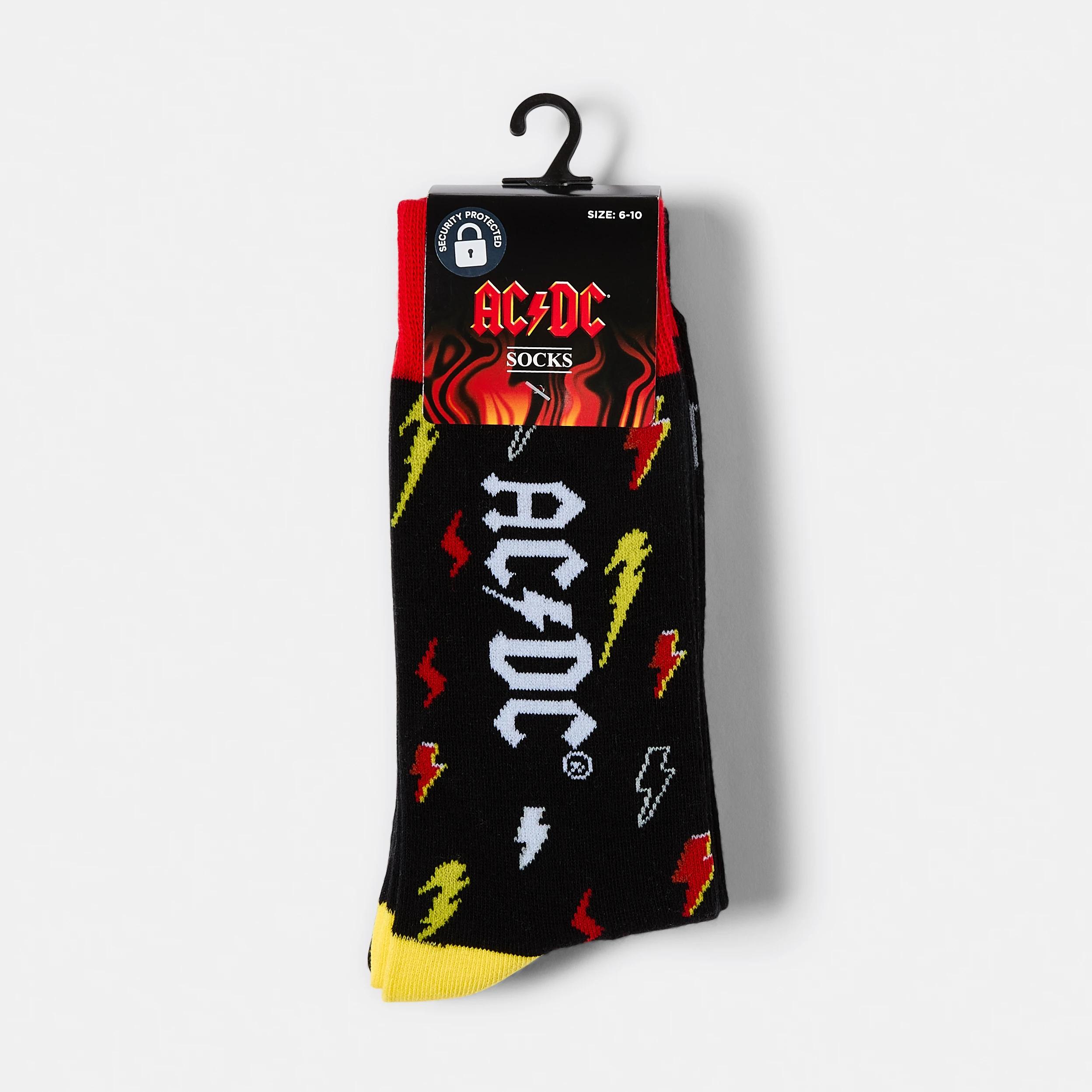 3 2 Pack AC/DC License Crew Socks Acdc 26, 3 of 3