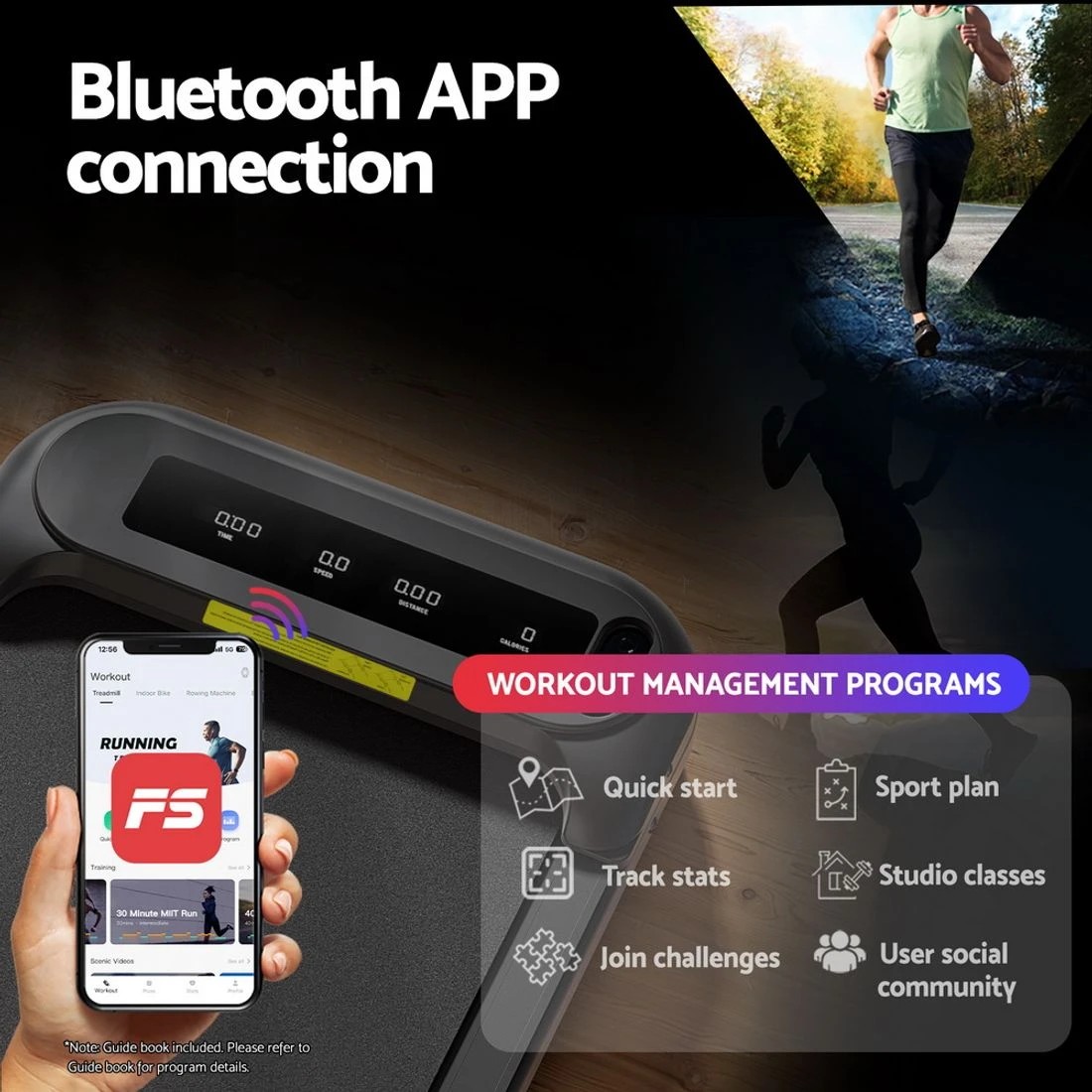 6 Everfit Treadmill Electric Walking Pad with Incline Under Desk Home Gym - Black, 6 of 7