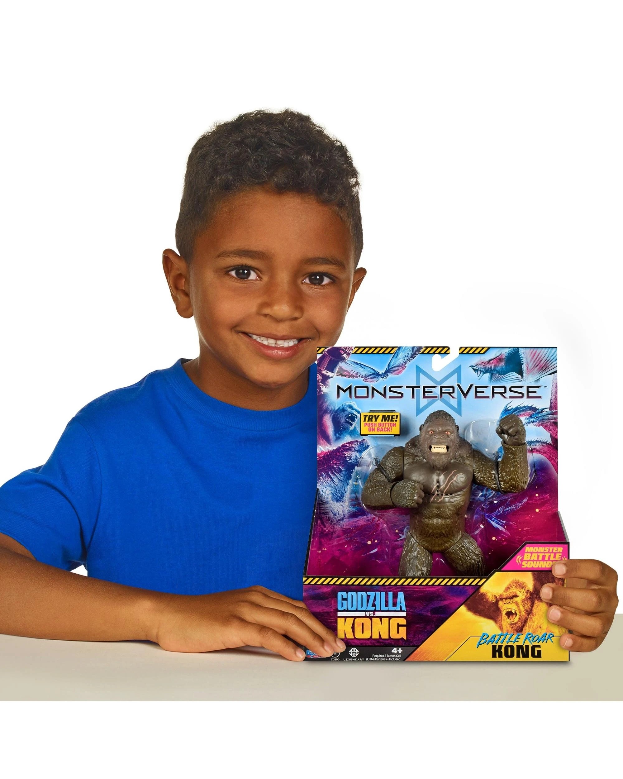 6 MonsterVerse Godzilla vs Kong Battle Roar Kong Deluxe Electronic 7 inch Figure, 6 of 7