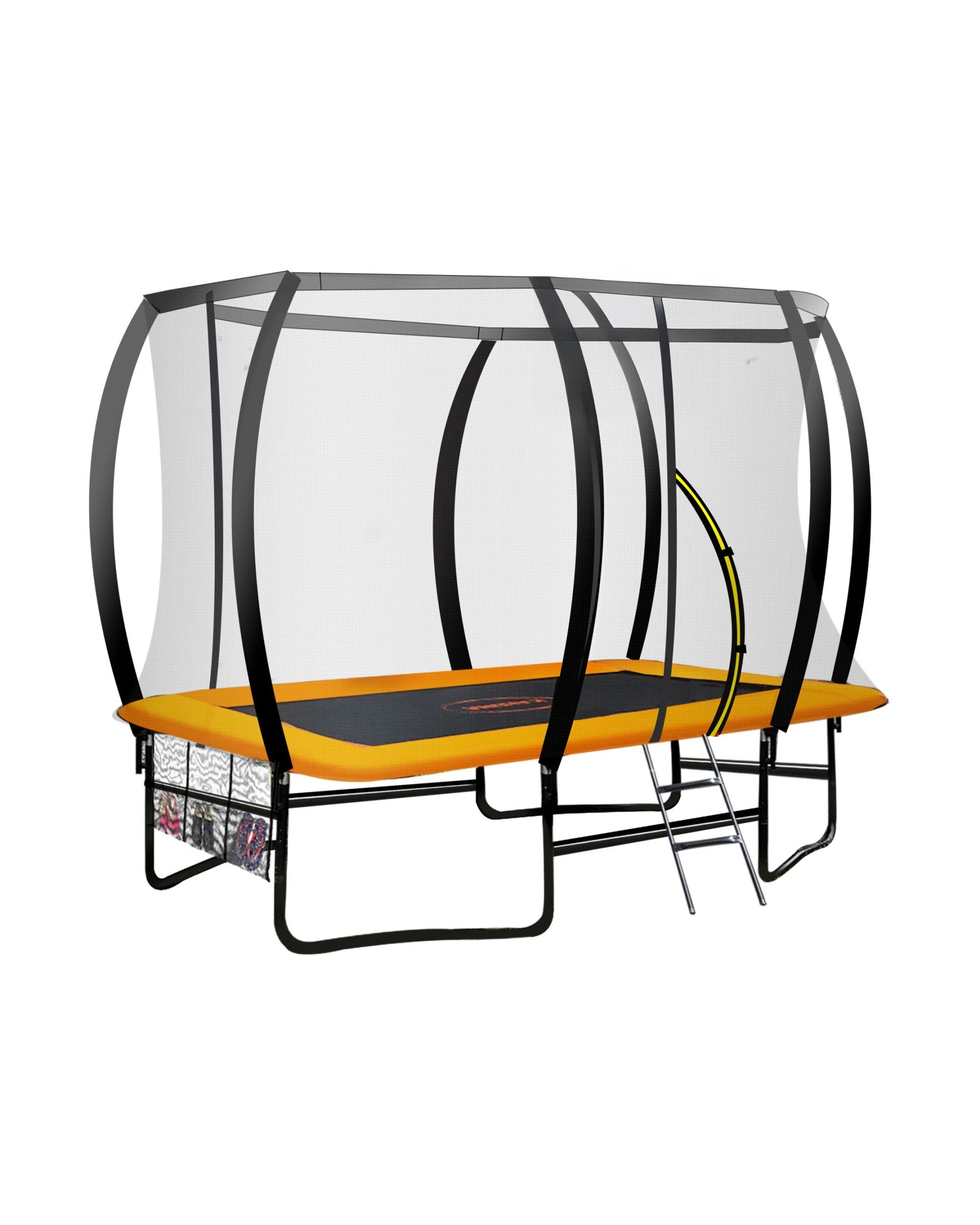 1 Kahuna Trampoline 8 ft x 11 ft Rectangular Outdoor Orange, 1 of 10