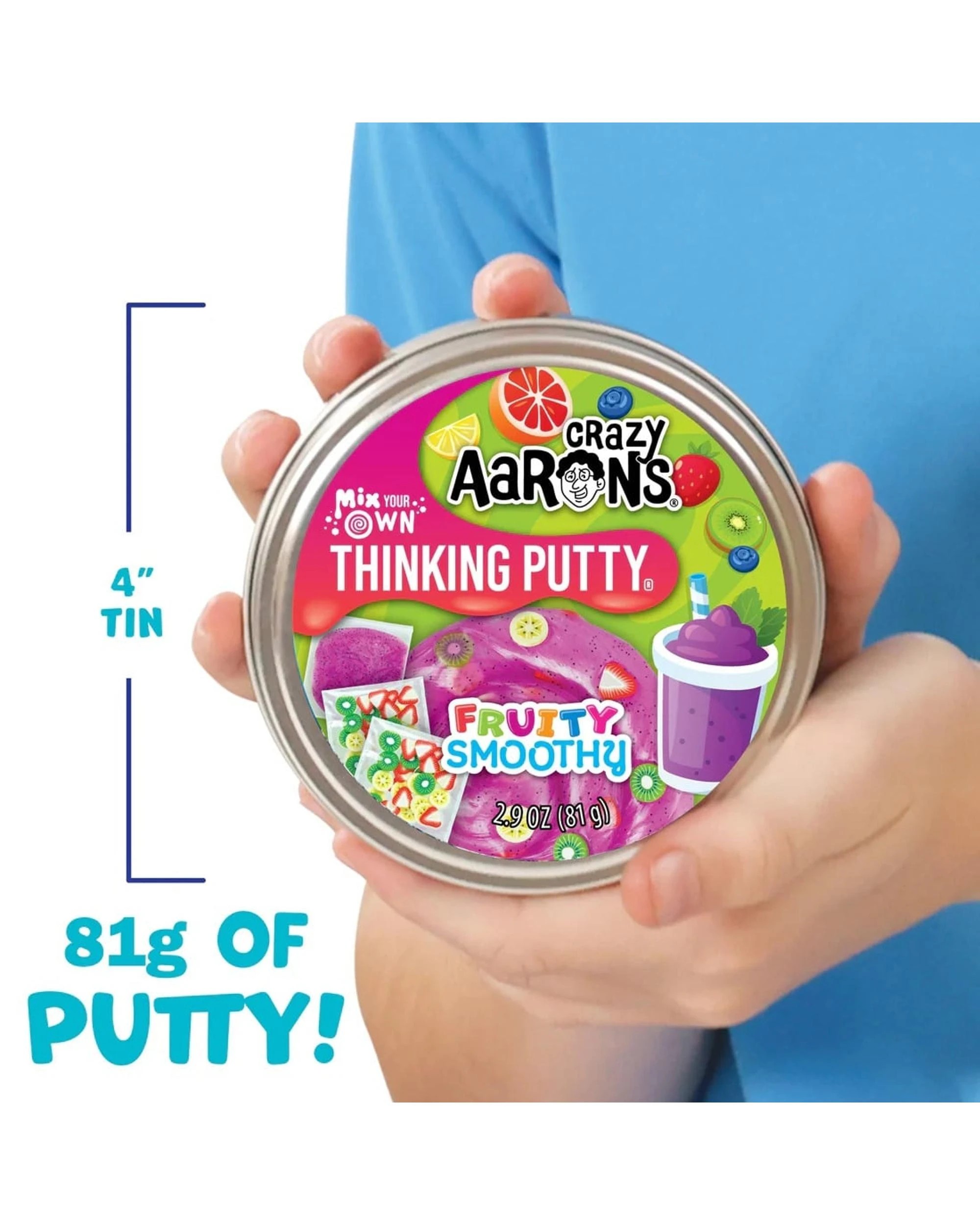 4 Crazy Aaron's Thinking Putty Mix Your Own Fruity Smoothy 4 inch Tin, 4 of 5