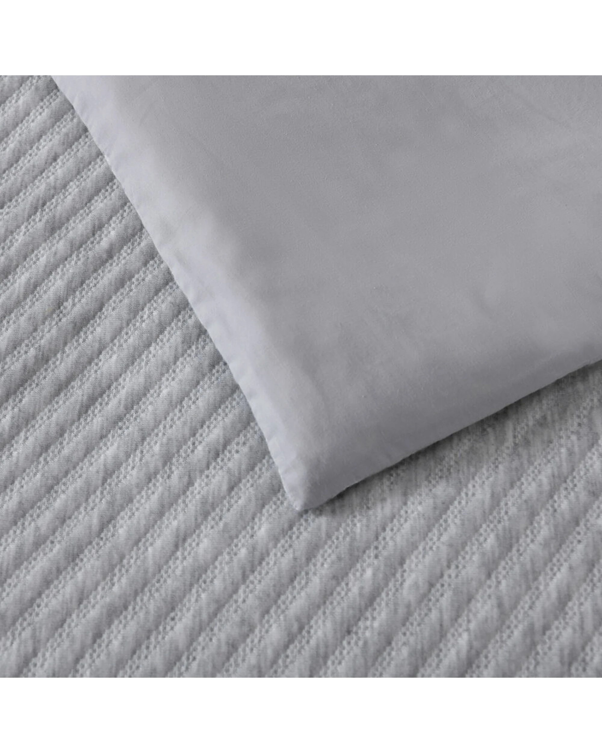 4 Bianca Pesaro King Poly/Cotton Quilt Cover & Pillowcase Set - Grey, 4 of 4