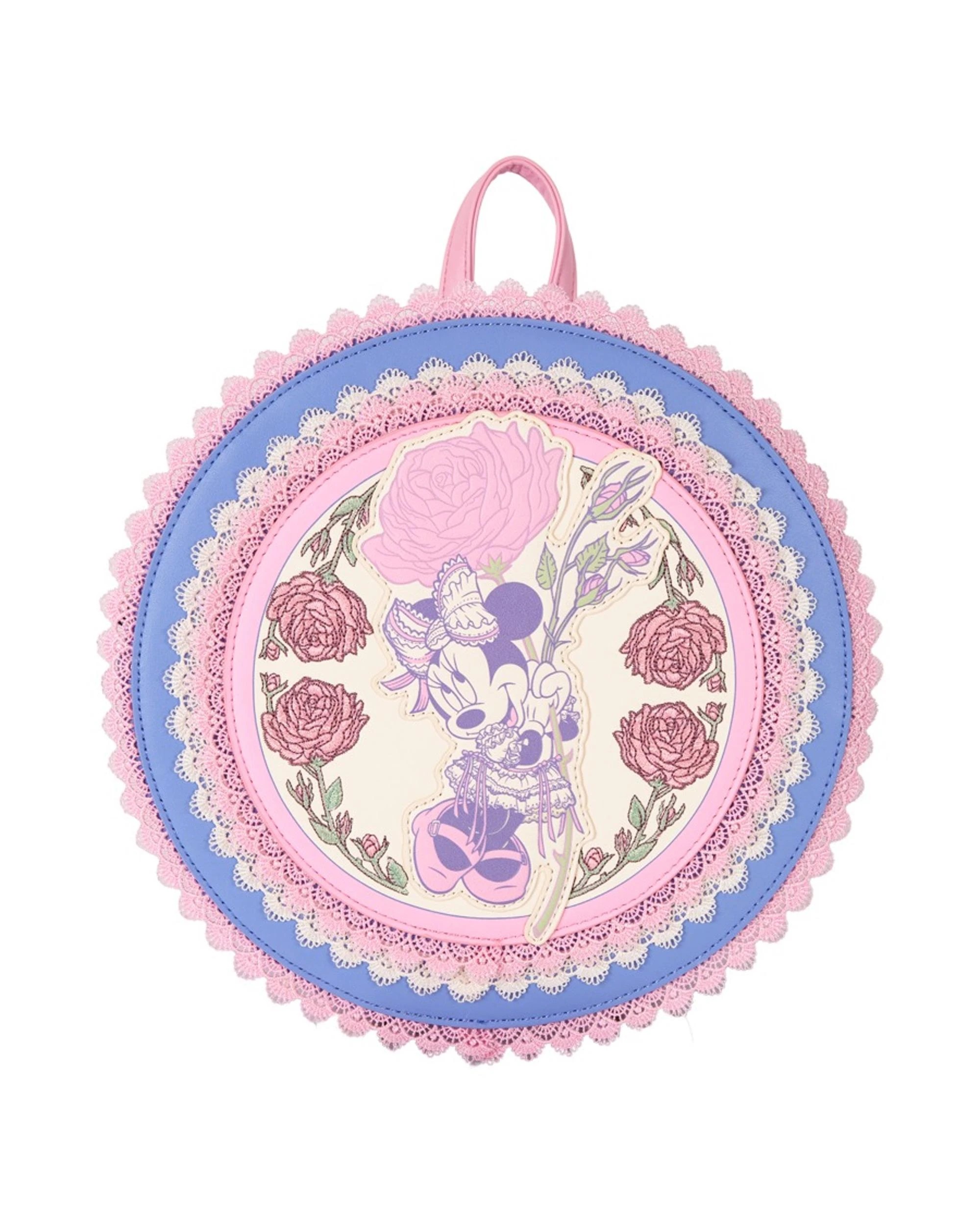 2 Loungefly Disney Minnie Mouse Floral and Lace 9 inch Faux Leather Mini Backpack - Multi, 2 of 7