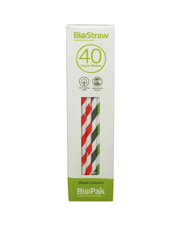 Biopak BioStraws Paper Straws 40 Pack