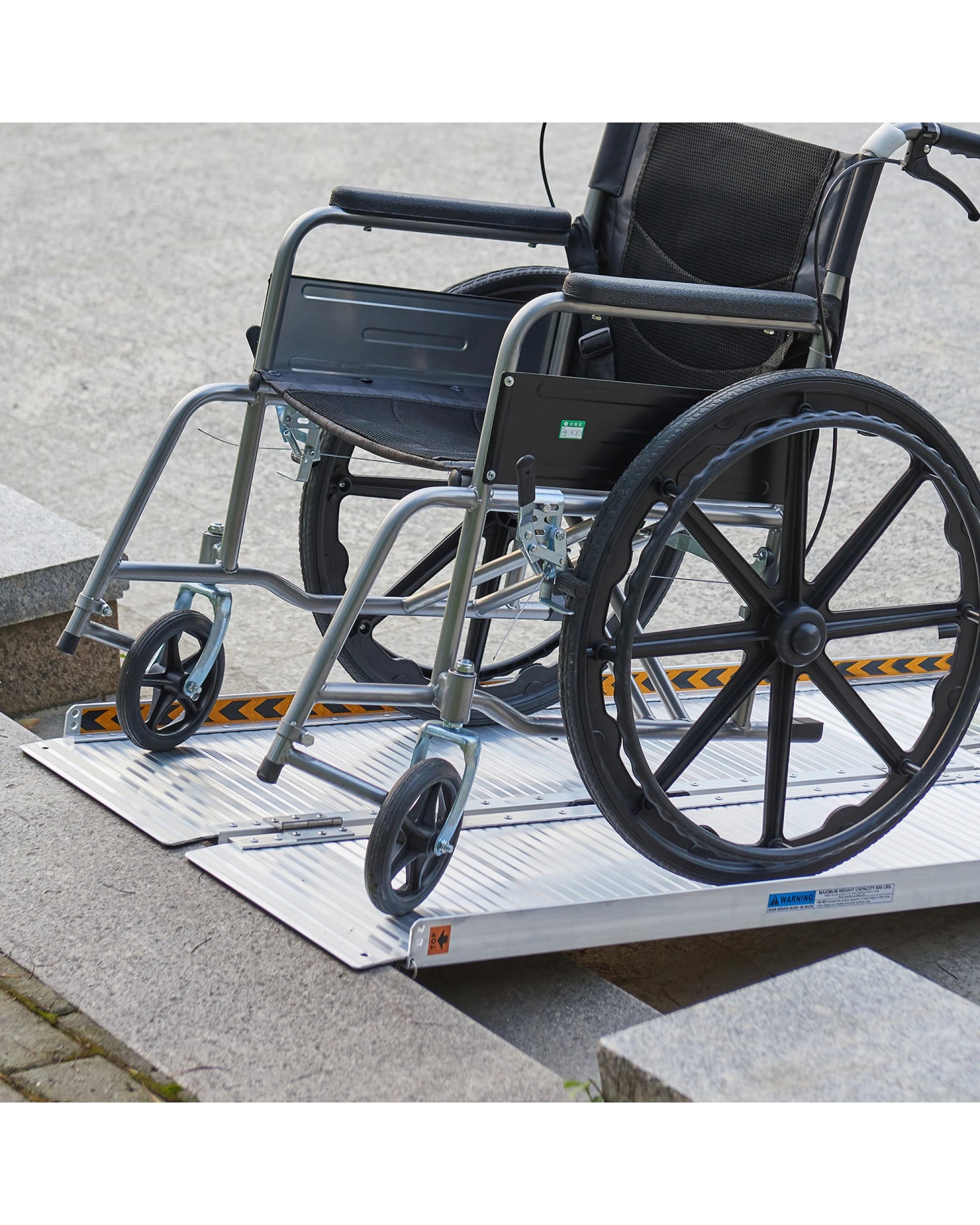 7 Kartrite 5ft Foldable Aluminium Wheelchair Ramp 275kg Capacity Portable Anti-Slip Mobility Ramp with Handle - Metallic, 7 of 7
