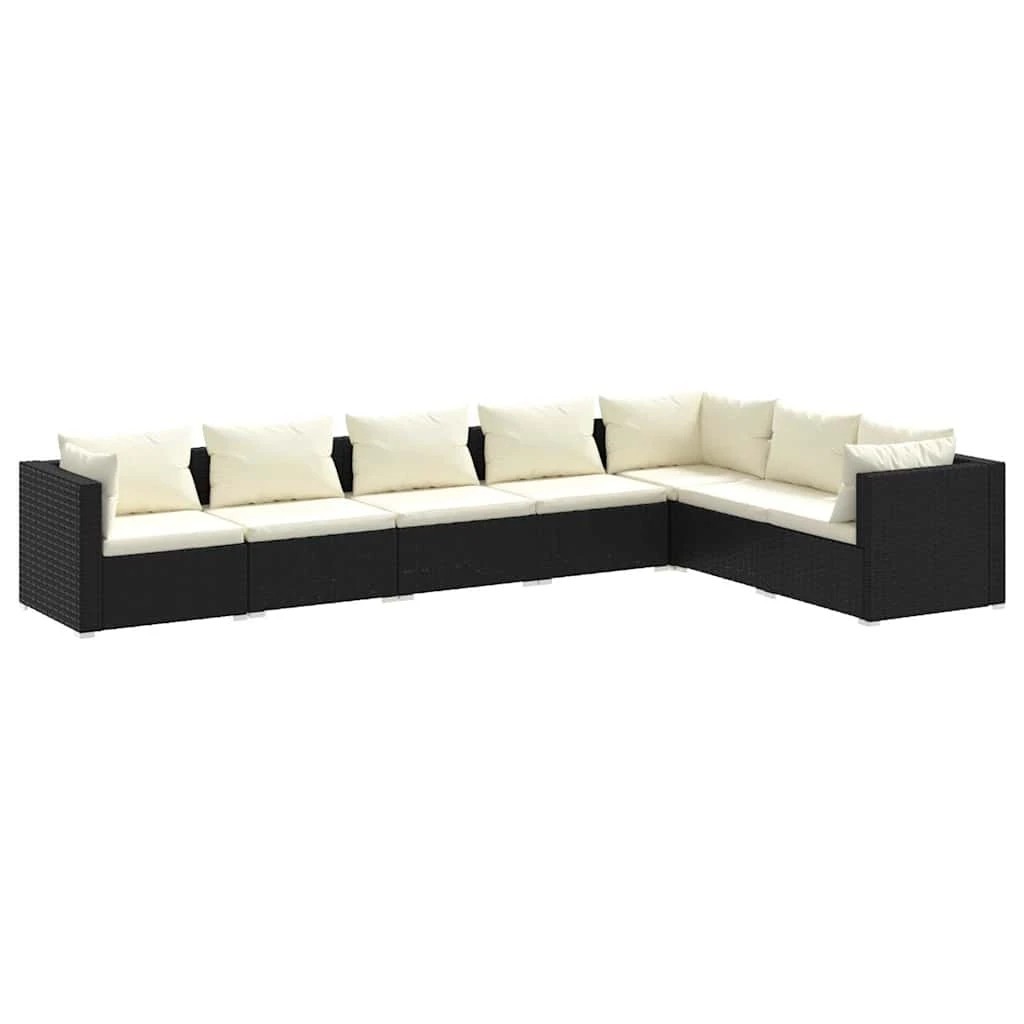 vidaXL Garden lounge set Modular - Black - Kmart