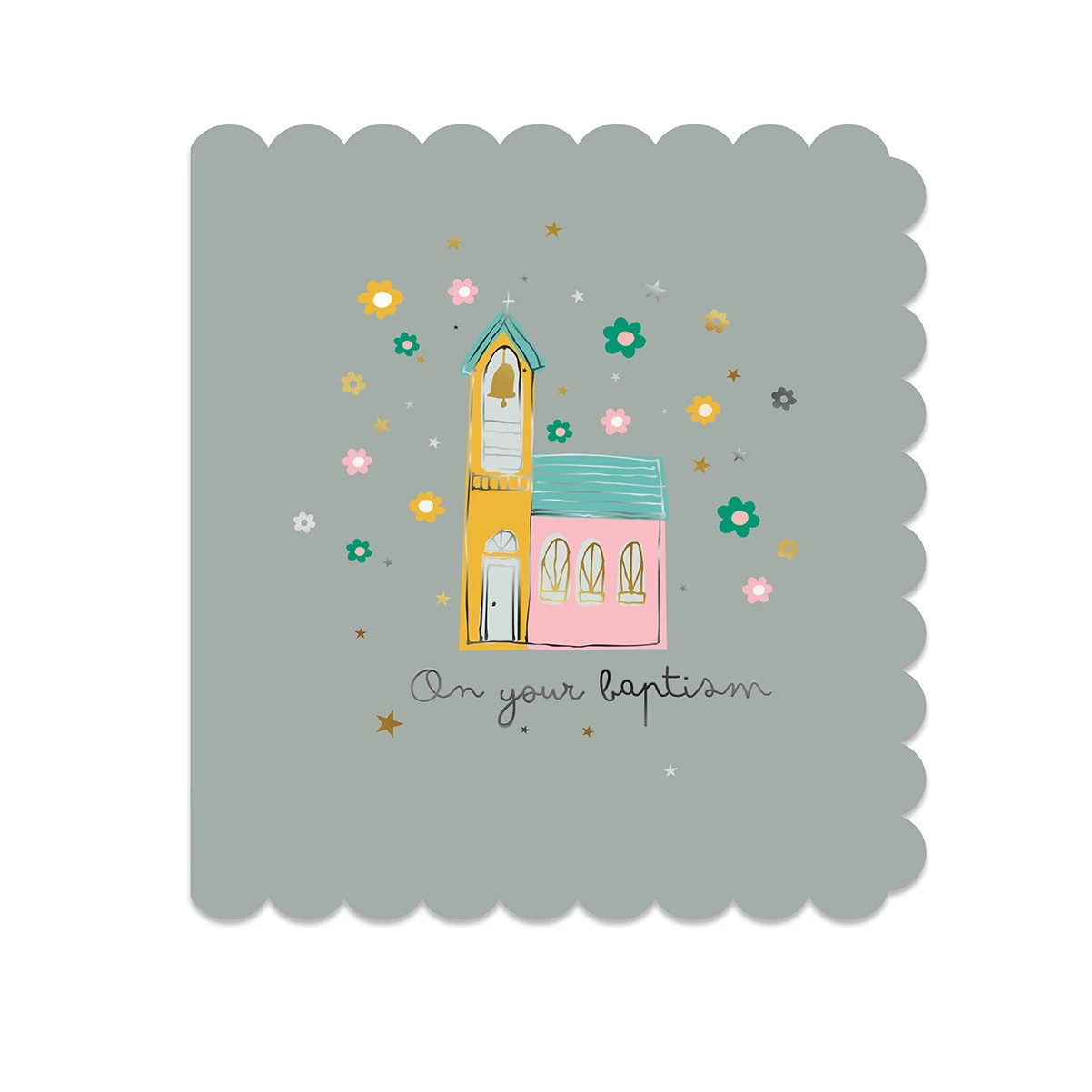 3 Hallmark Baptism Card - Cute Church, 3 of 3