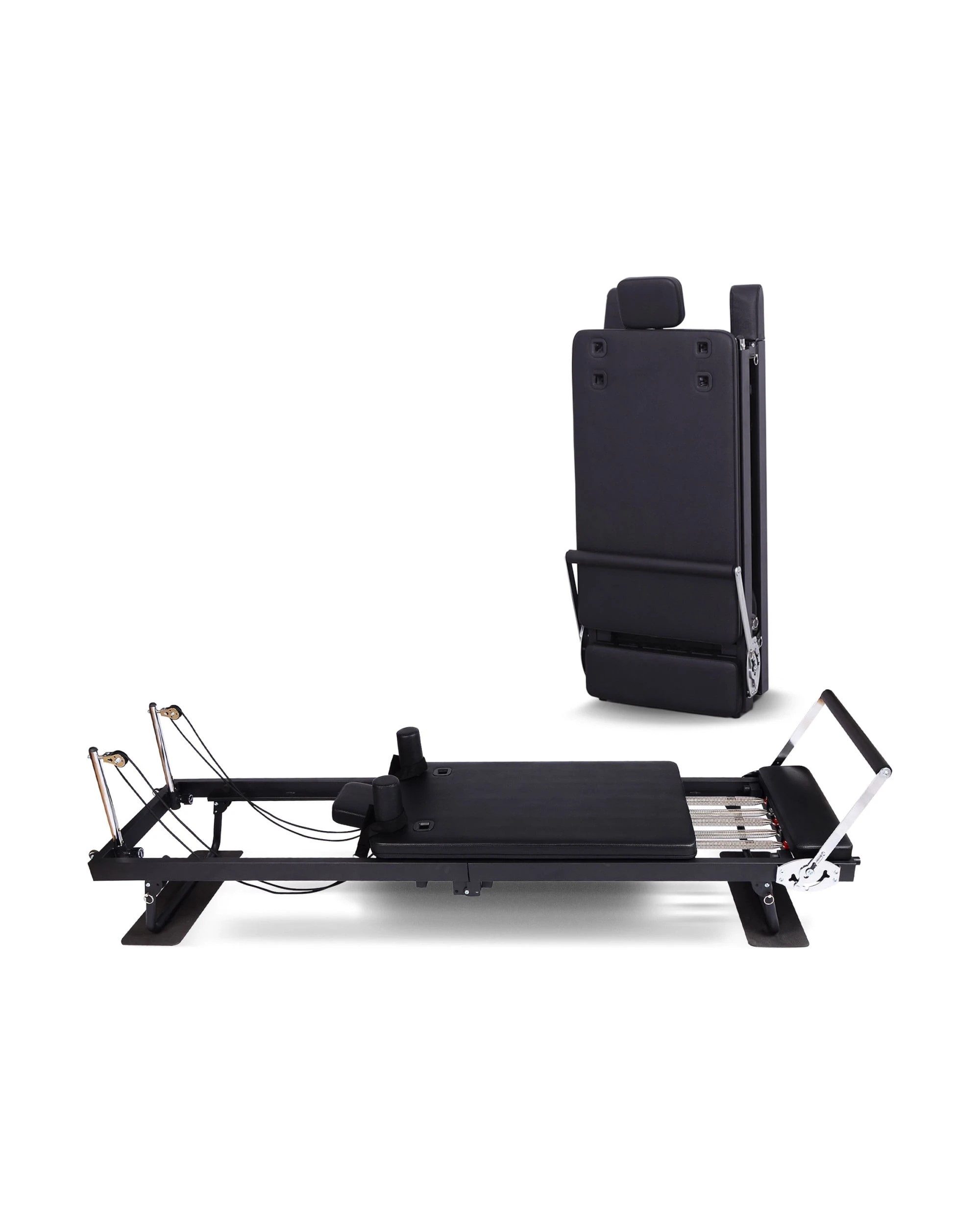 4 Powertrain Aria Pilates Reformer Machine Steel Foldable Home Gym Equipment Exercise Trainer Black, 4 of 6