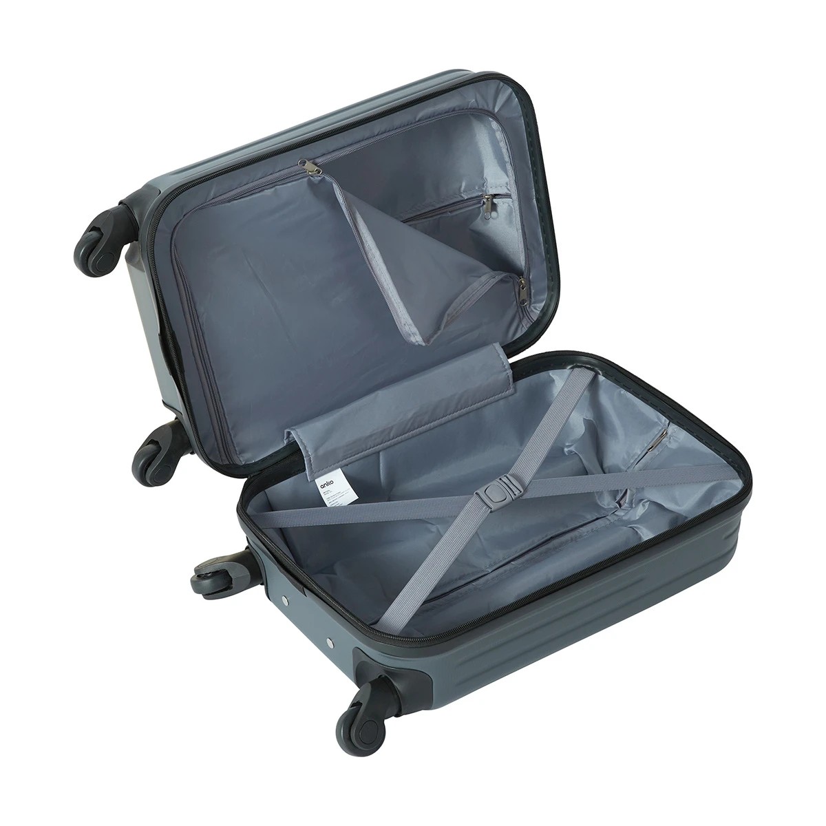 3 47cm 4 Wheels Carry On Hard Case - Charcoal, 3 of 8