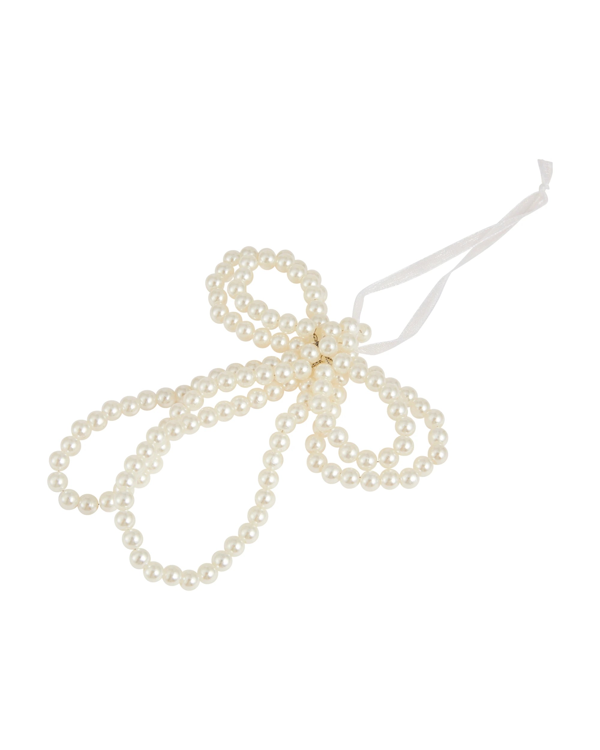 5 3 Pack Faux Pearl Look Bow Decorations, 5 of 6