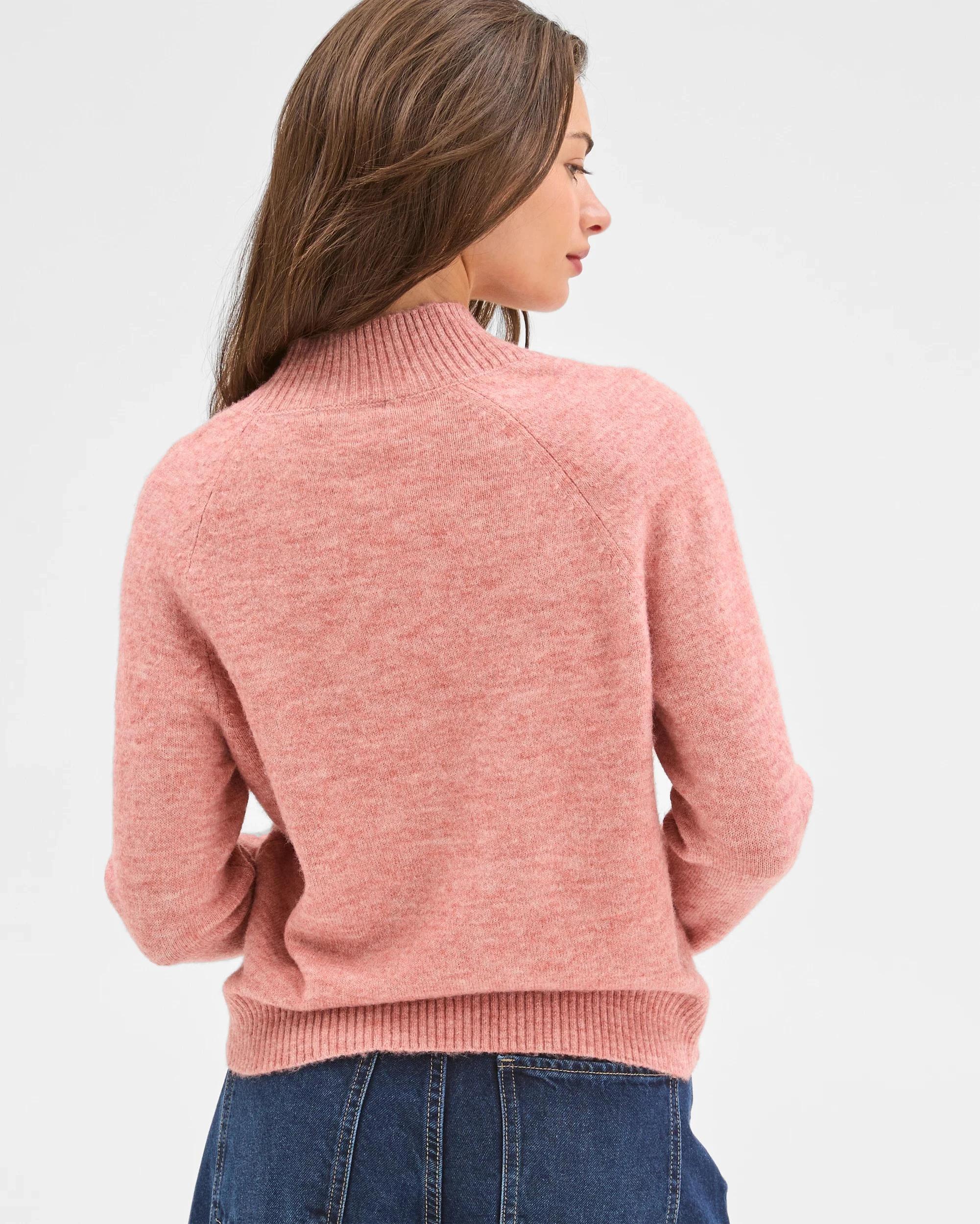 5 Target Petites Petites Long Sleeve Lofty Sweater DUSTY ROSE, 5 of 6