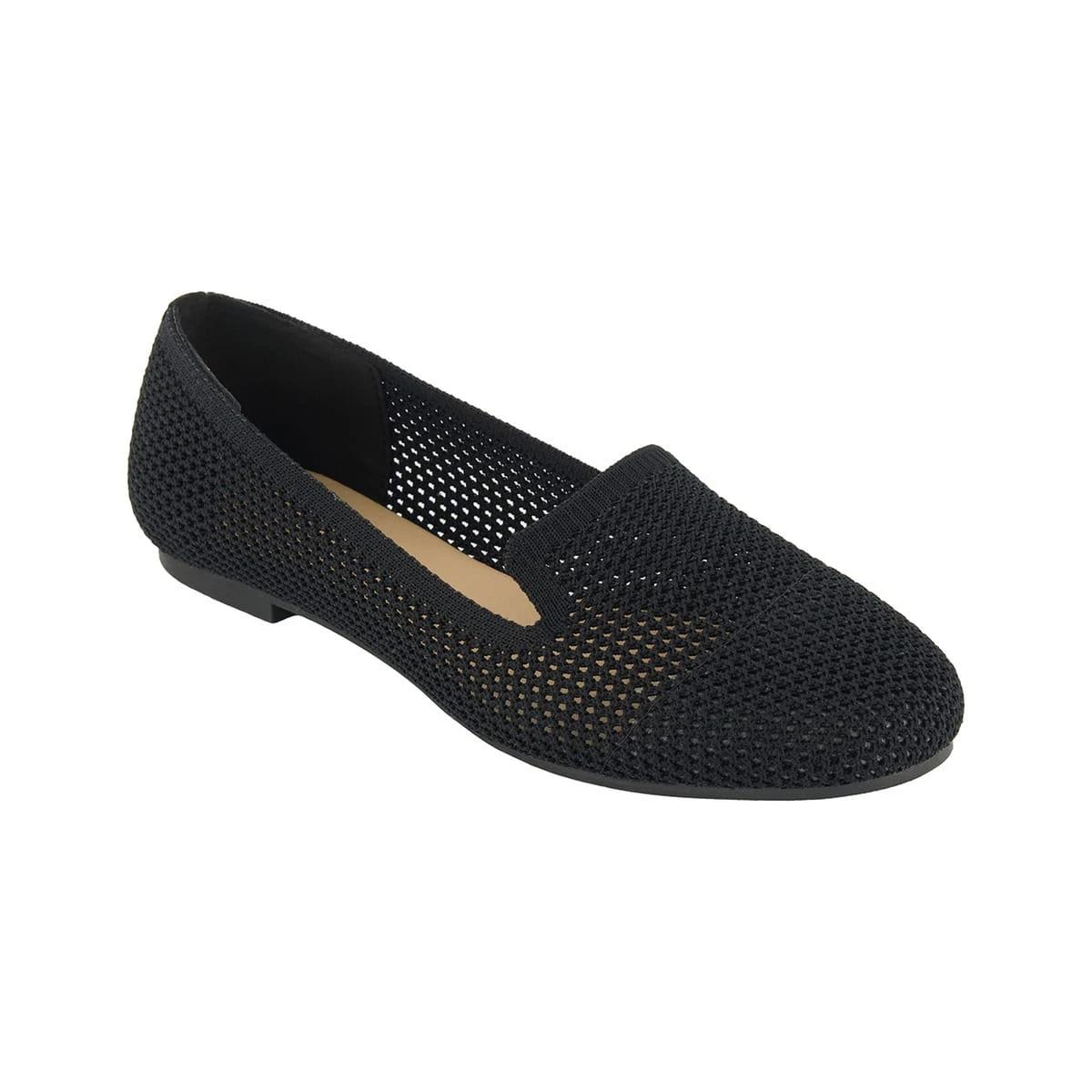 1 Knit Loafer Ballet Pumps Black, 1 of 5