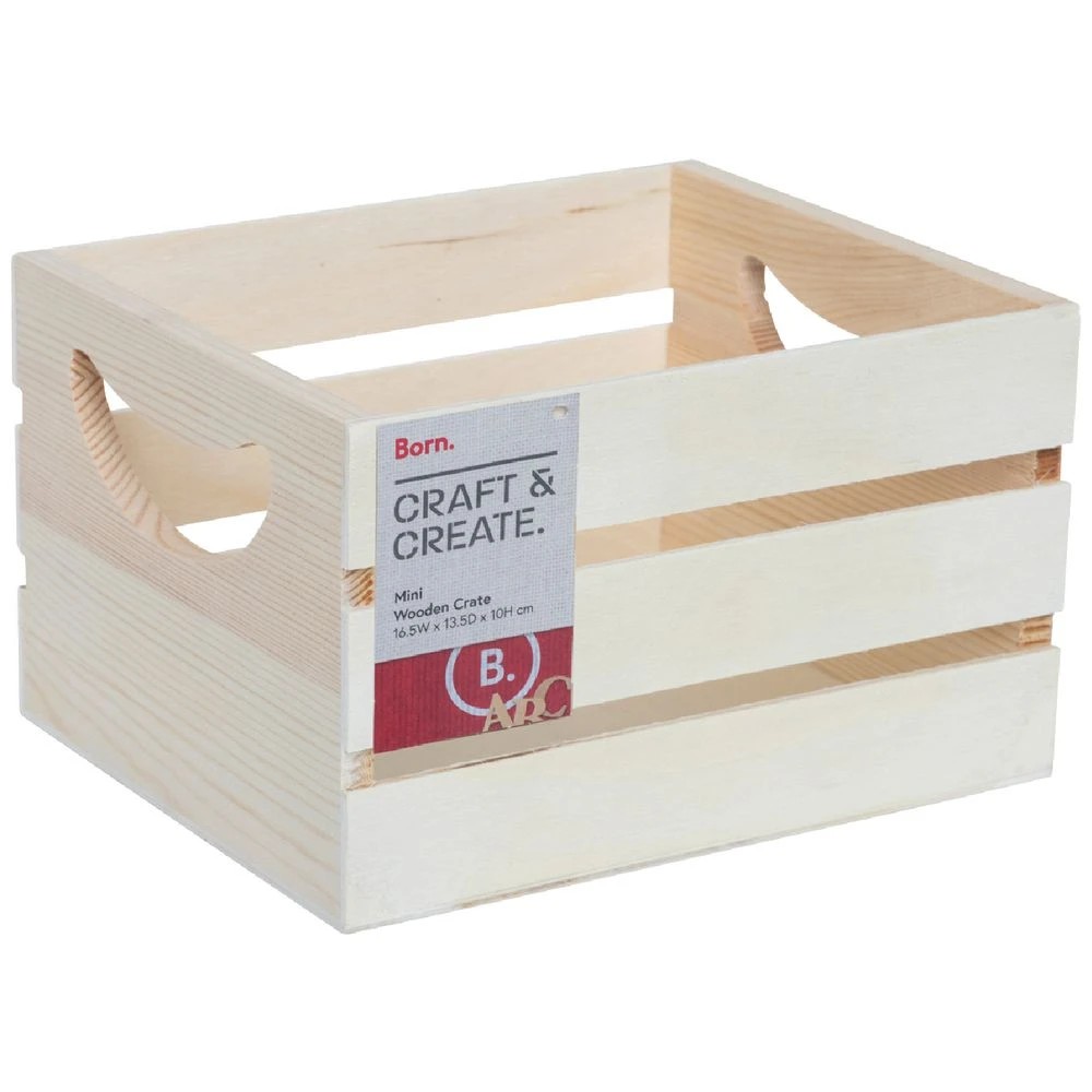 1 Born Mini Wooden Crate, 1 of 2