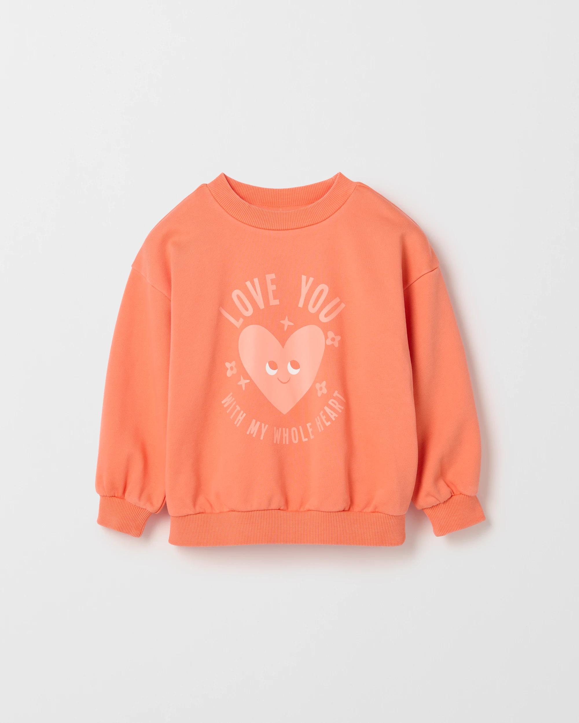 1 Target Kids Australian Cotton Blend Long Sleeve Jumper WASHED ORANGE, 1 of 2