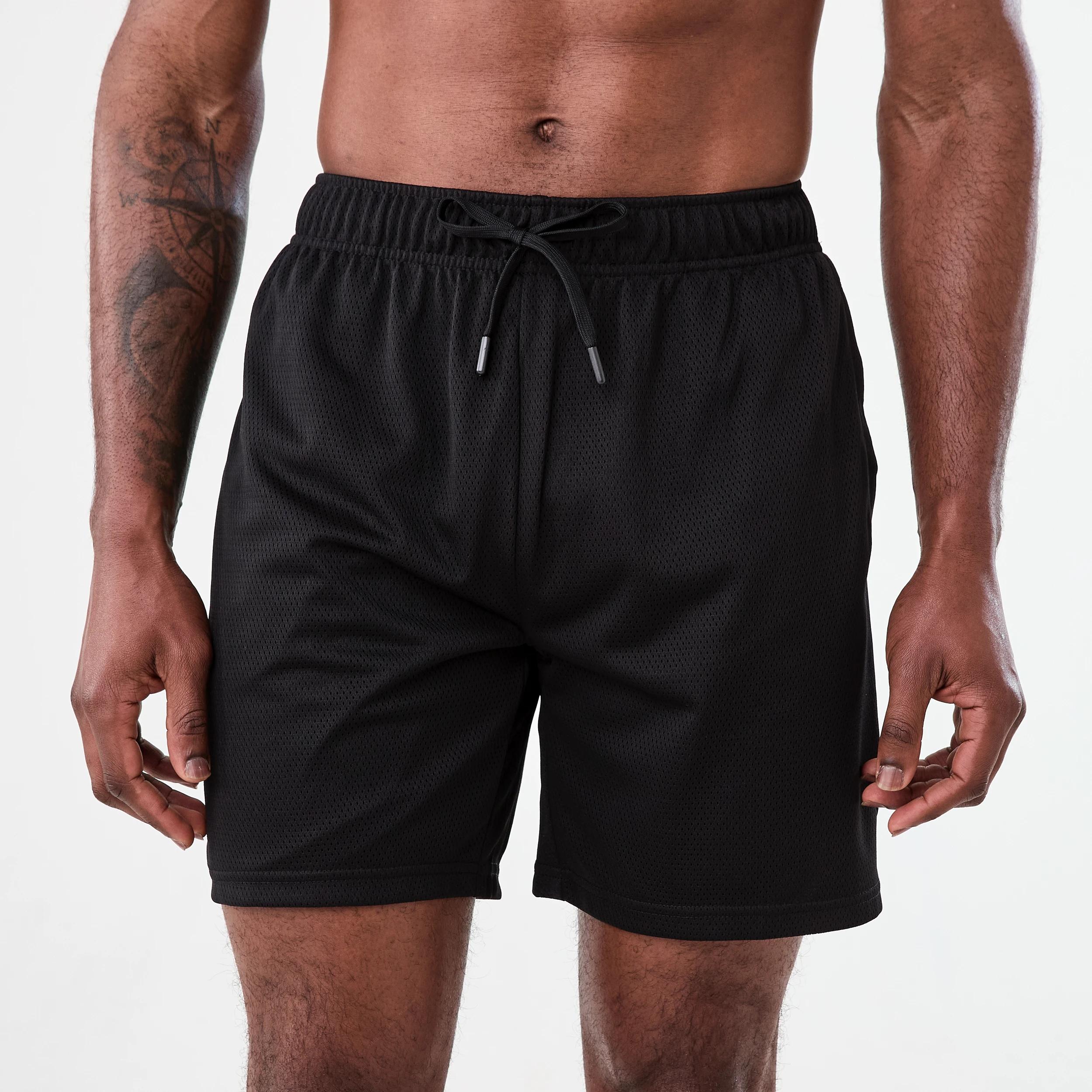 1 Active Mens Performance Mesh Shorts BLACK, 1 of 7