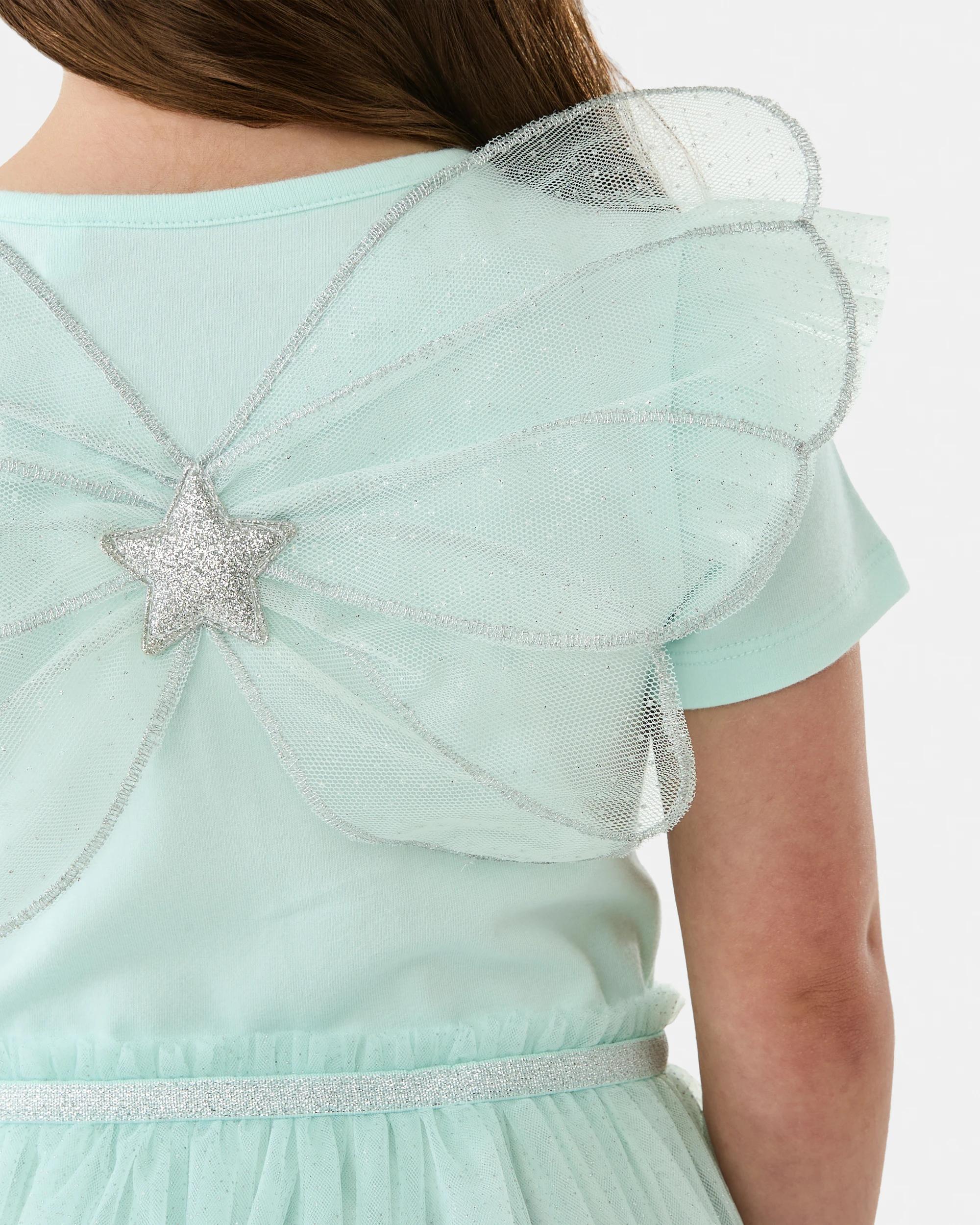 3 Frill Wing Tutu Dress Sea Green, 3 of 7