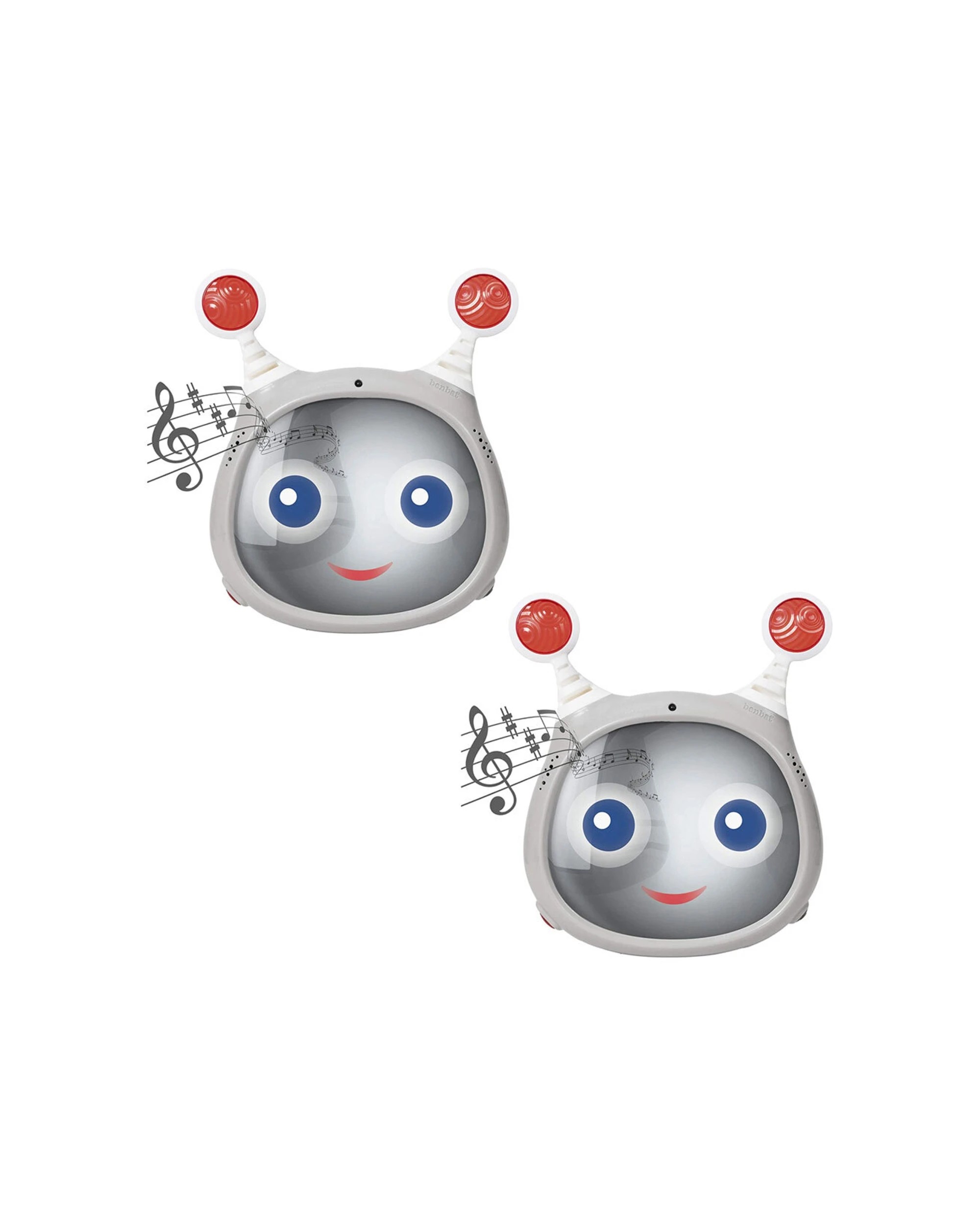 1 Benbat 2PK Baby Car Mirror Remote Wide Angle Musical Interactive Toy - Grey, 1 of 4