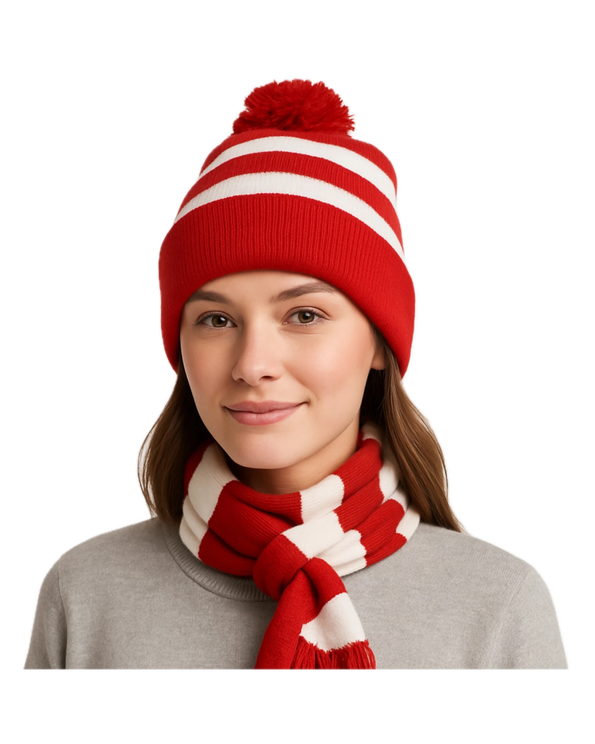 1 BR Costumes Beanie and Scarf Set for Winter Skiing, 1 of 3