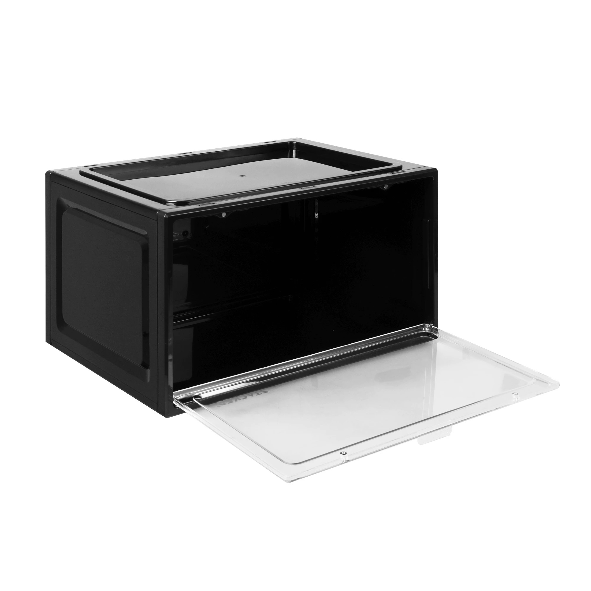 2 Stacked Shoe Box Acrylic Sneaker Display Case Magnetic Door Anti-oxidation, 2 of 8