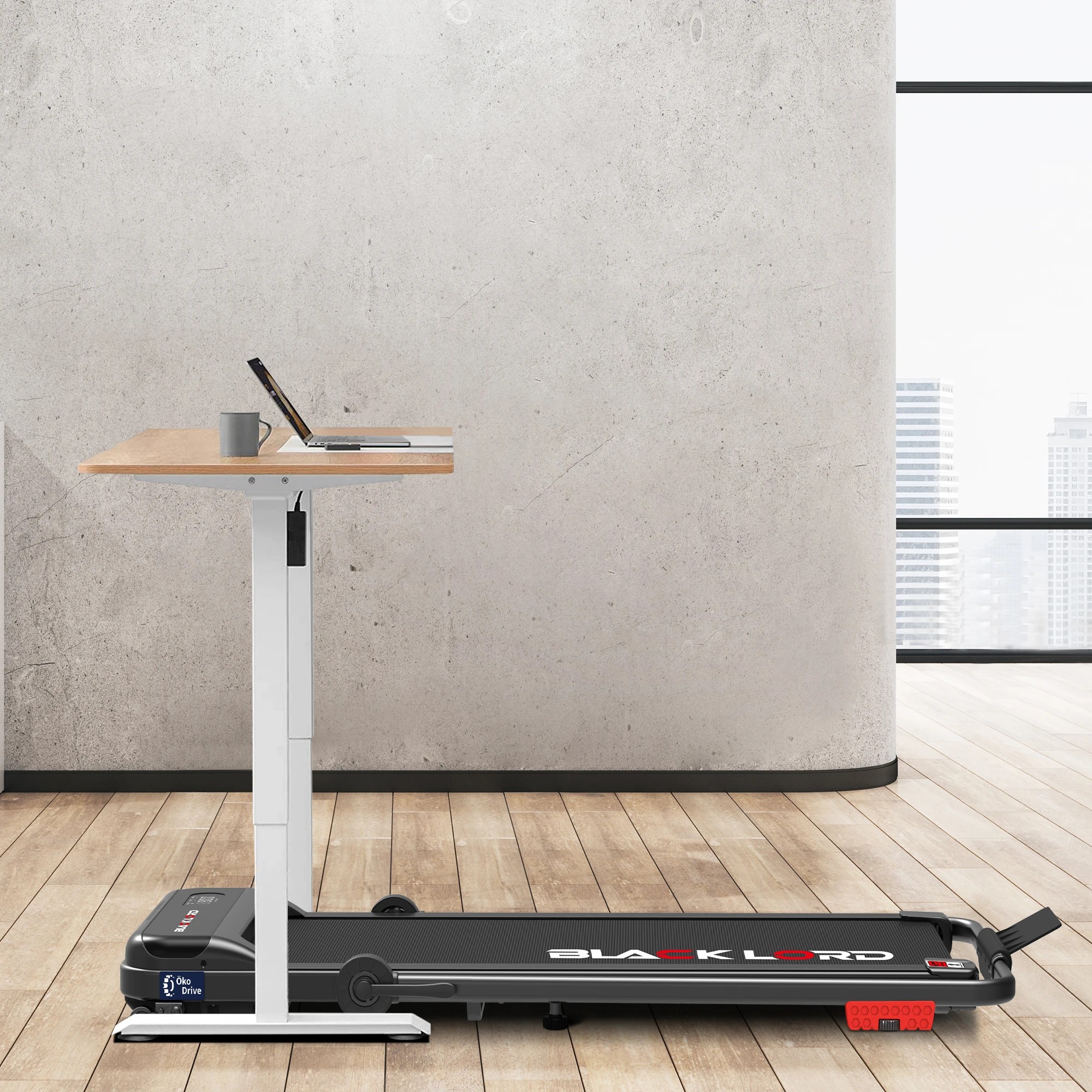 4 Black Lord Treadmill Electric Walking Pad Home Office Incline Foldable - Black, 4 of 9