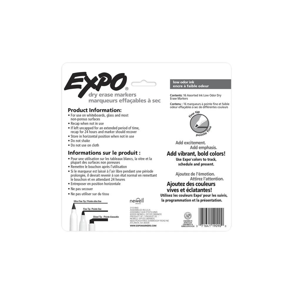 3 Expo Low Odour Dry Erase Fine Whiteboard Markers 16 Pack, 3 of 3