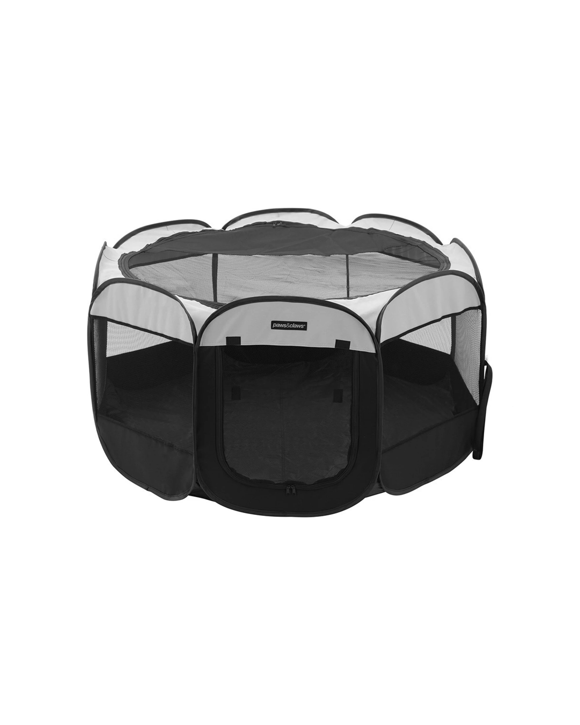 7 Paws And Claws Foldaway 136cm Dog Playpen Indoor Outdoor Large Black Pen For Pets - Black, 7 of 7