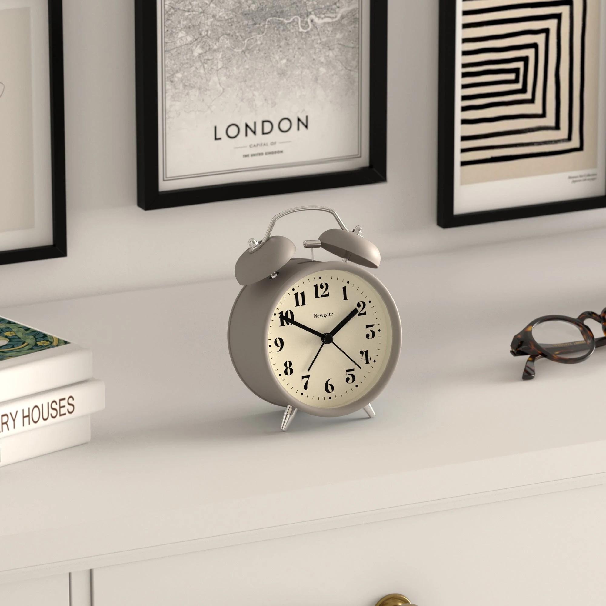 5 Newgate Theatre Alarm Clock - Grey, 5 of 5