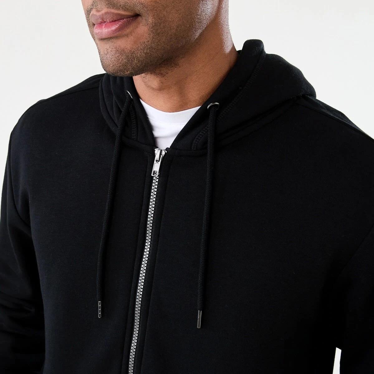 6 Comfort Zip Through Hoodie Black, 6 of 7