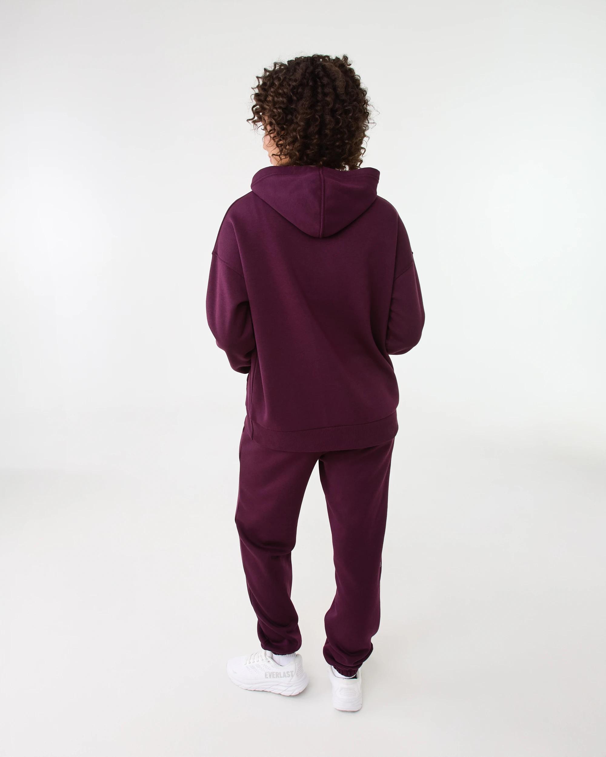 4 Everlast Womens Street Hoodie Deep Plum, 4 of 10