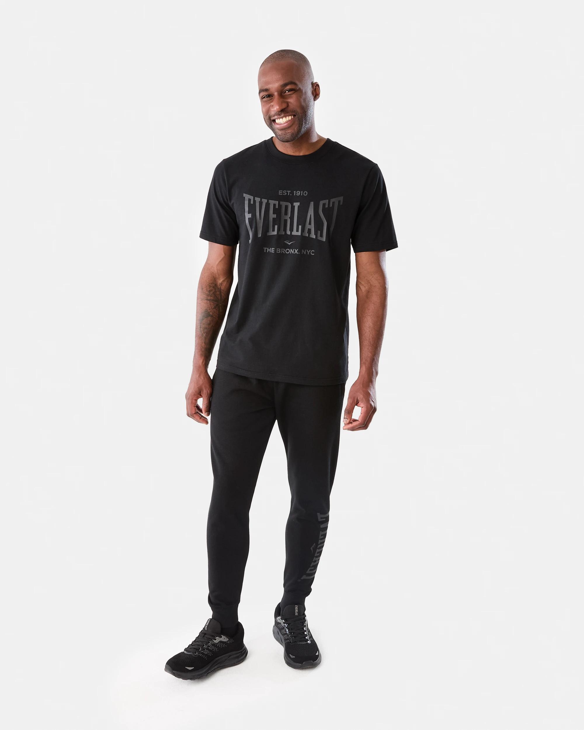 8 Everlast Mens Block Trackpants Black 1, 8 of 8