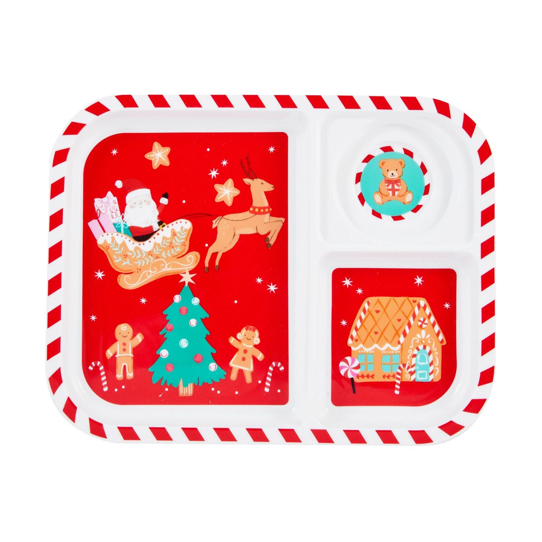1 Christmas 3 Section Plate, 1 of 4