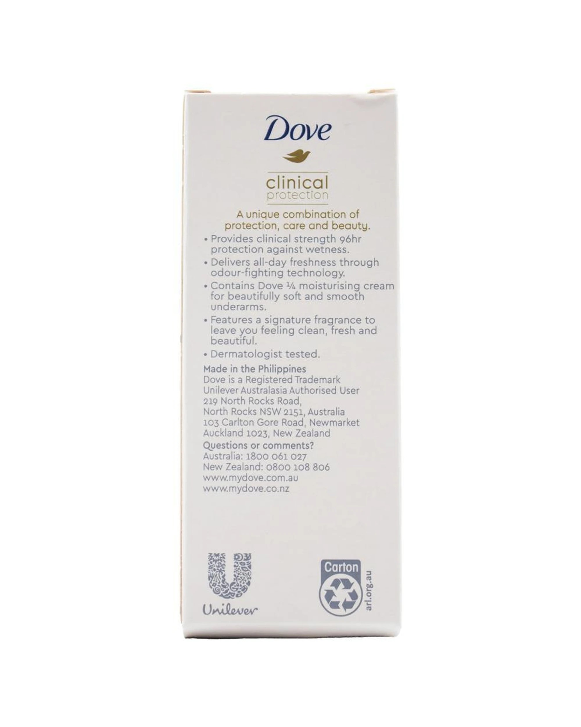 3 Dove 6PK Antiperspirant Clinical Protect Roll-On Deodorant 50ml 96H Sweat - White, 3 of 5