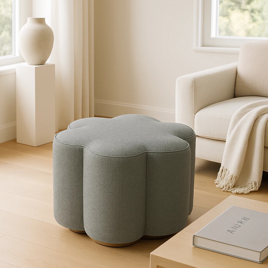 2 La Grace Home Dennis Ottoman - Green, 2 of 3