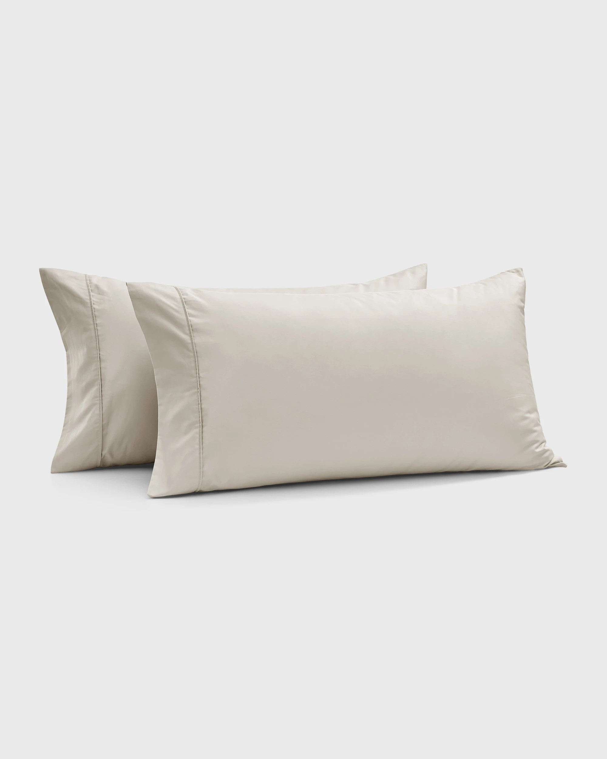 1 Dreamaker 400TC Premium Cotton Sateen King Pillowcase Twin Pack - Oatmeal, 1 of 5