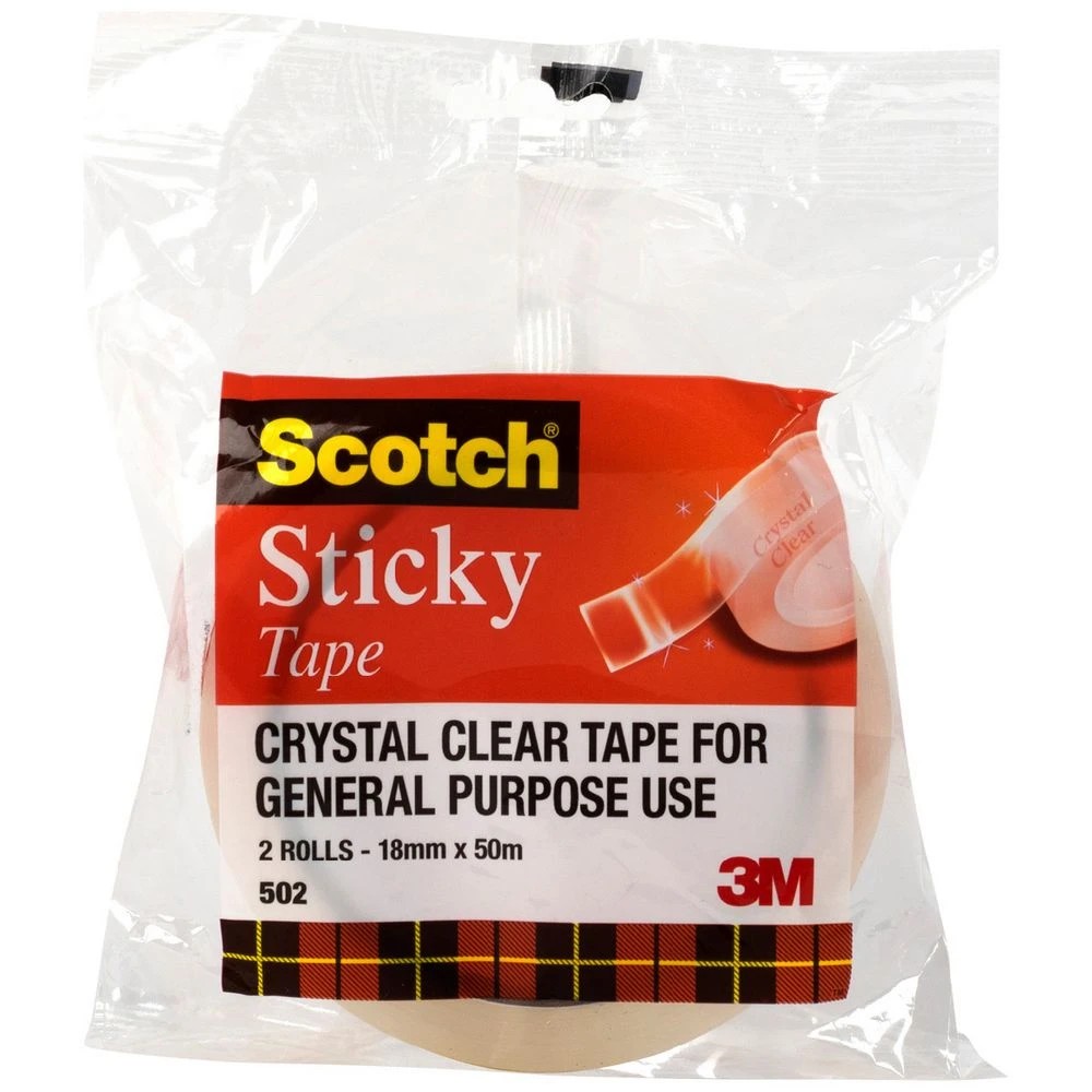 1 Scotch Sticky Tape 18mm x 50m 2 Pack, 1 of 7
