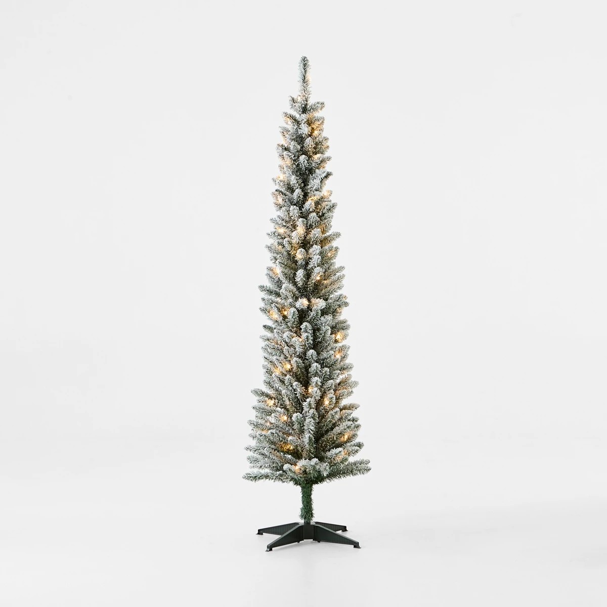 1 1.82m (6ft) Green Slim Prelit Christmas Tree, 1 of 7