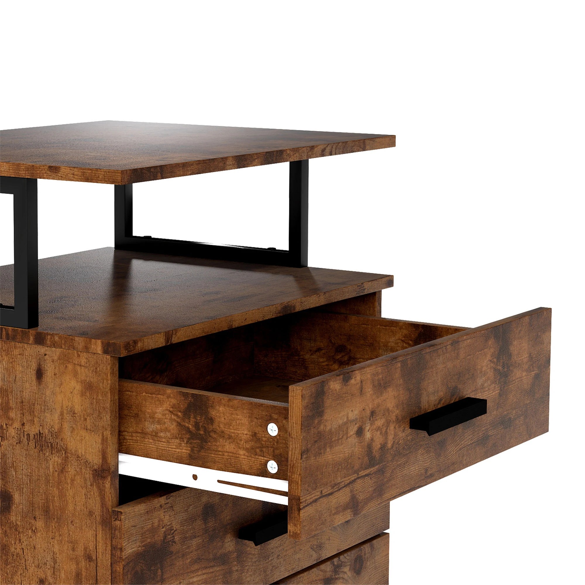 6 Levede Mobile File Cabine - Brown, 6 of 9