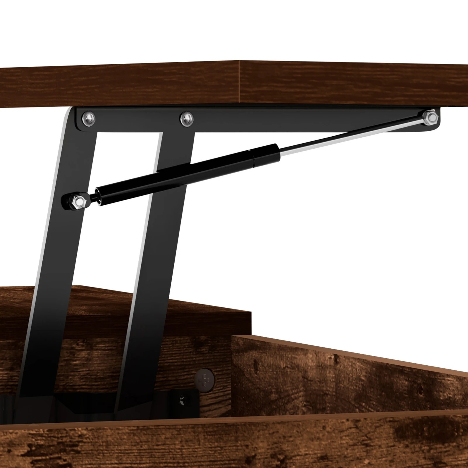 5 Alfordson Coffee Table 2-in-1 Lift Up Hidden Storage Dark Oak, 5 of 10