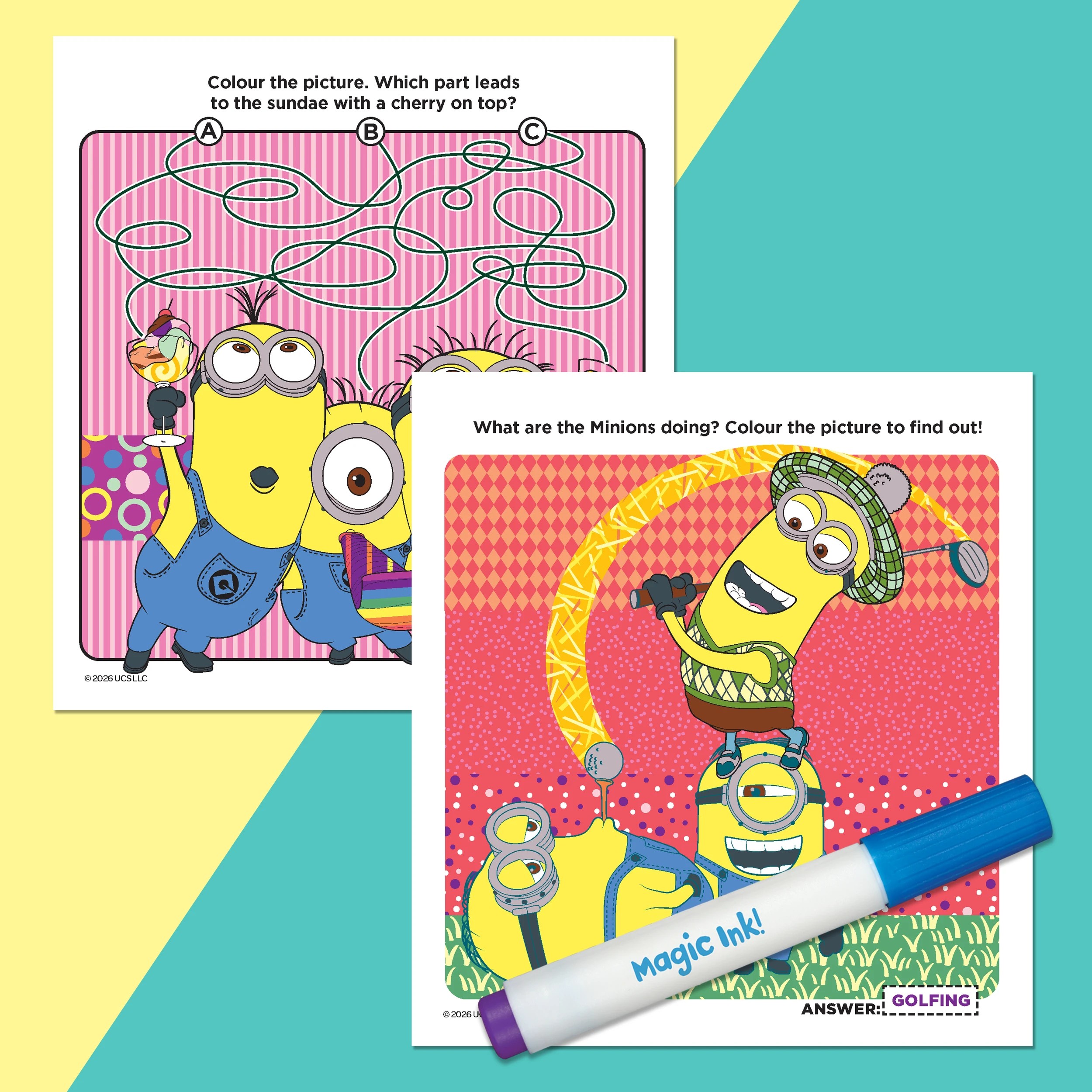 5 Illumination's Inkredibles Minions Magic Ink Pictures! - Book, 5 of 5