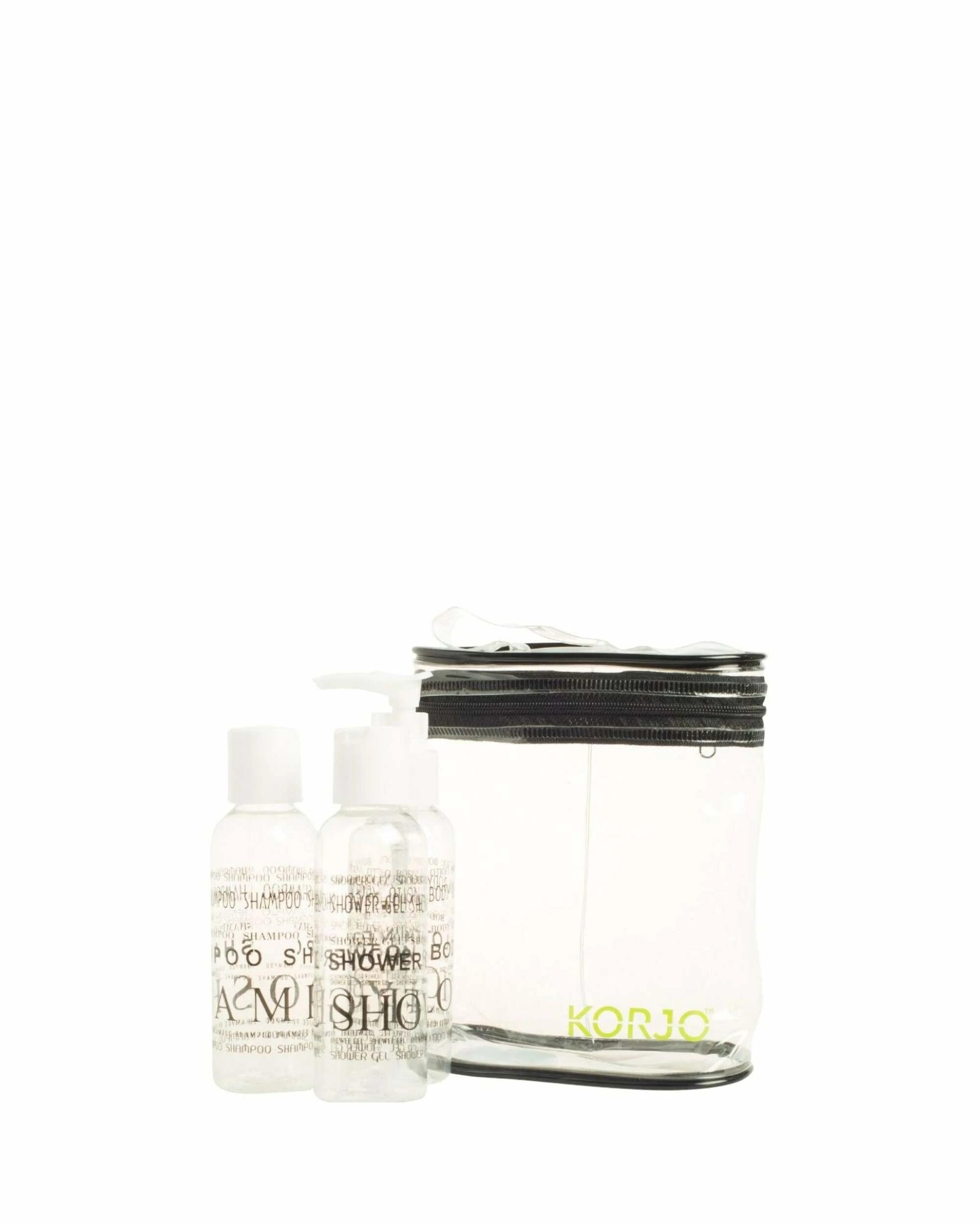 1 Korjo Refillable Plastic Bottles - Set - Clear, 1 of 2