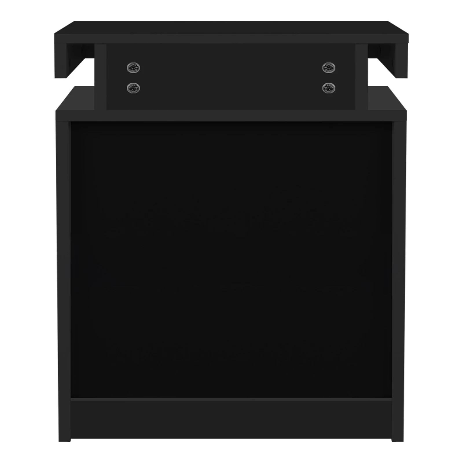 8 Alfordson 2x Bedside Table RGB LED Nightstand 3 Drawers High Gloss - Black, 8 of 10