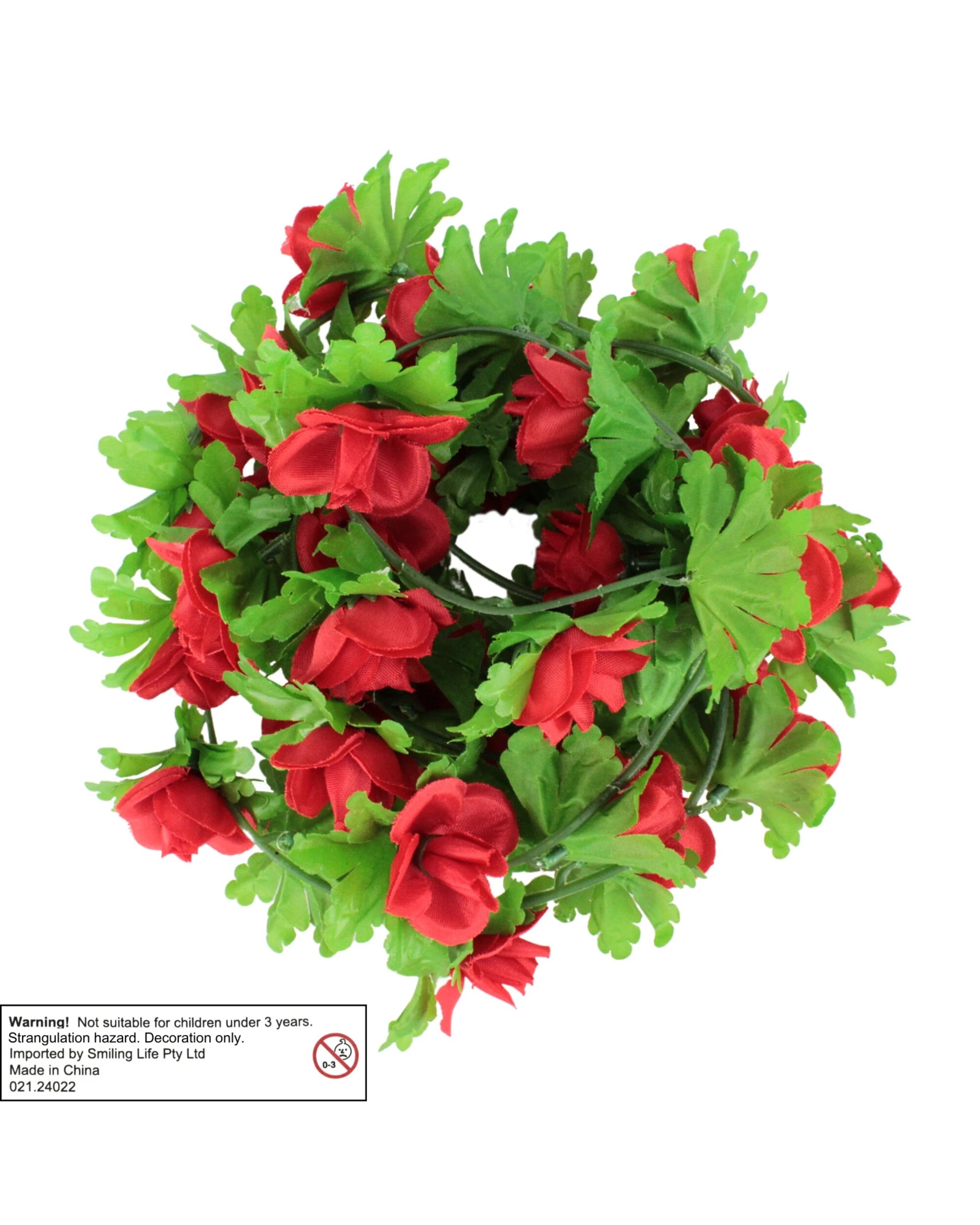 2 Partyrama Artificial Rose Garland 2m - Red, 2 of 2
