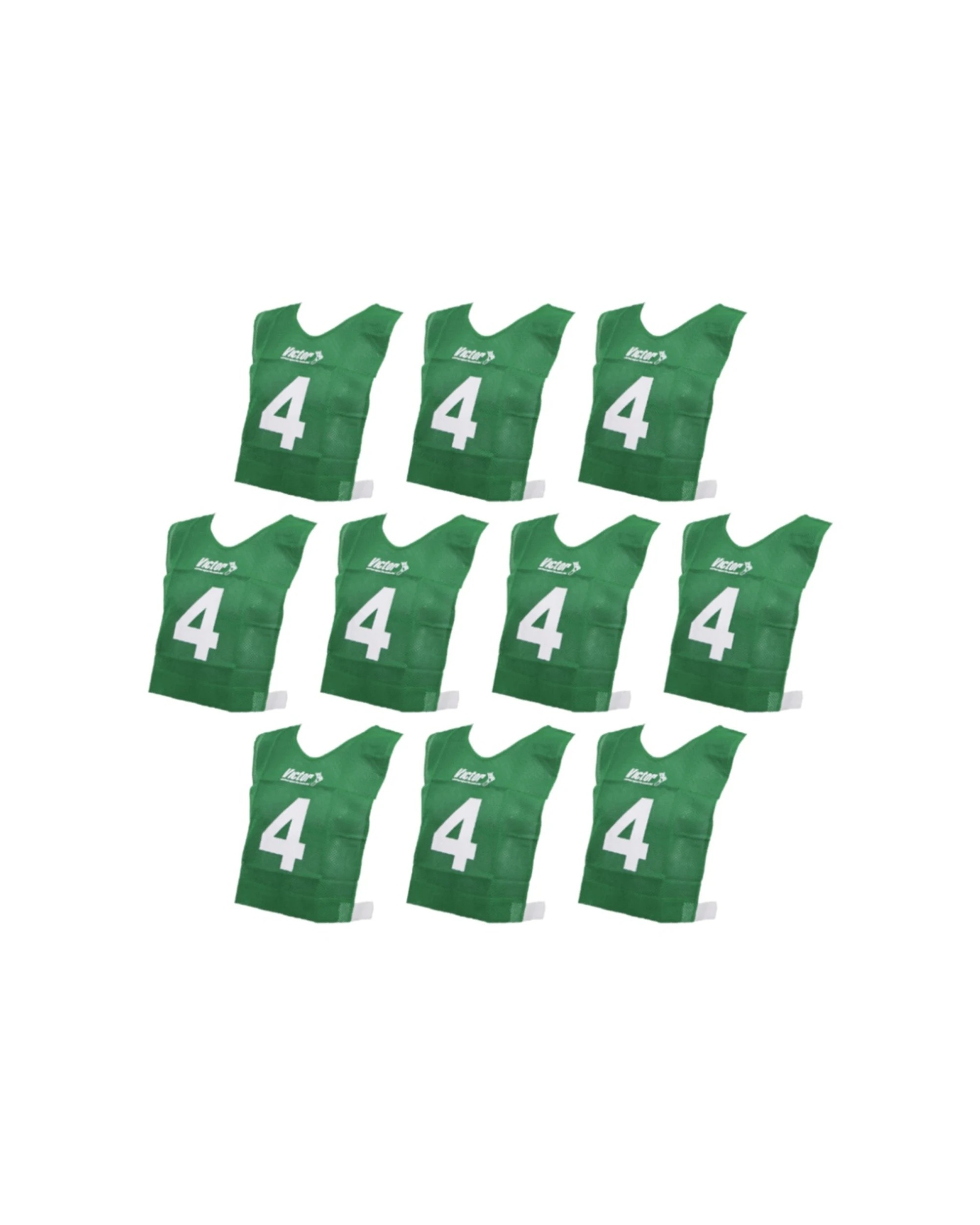 1 Victor Sports 10pc Lightweight Numbered Bibs Basketball Set Junior - Green, 1 of 3