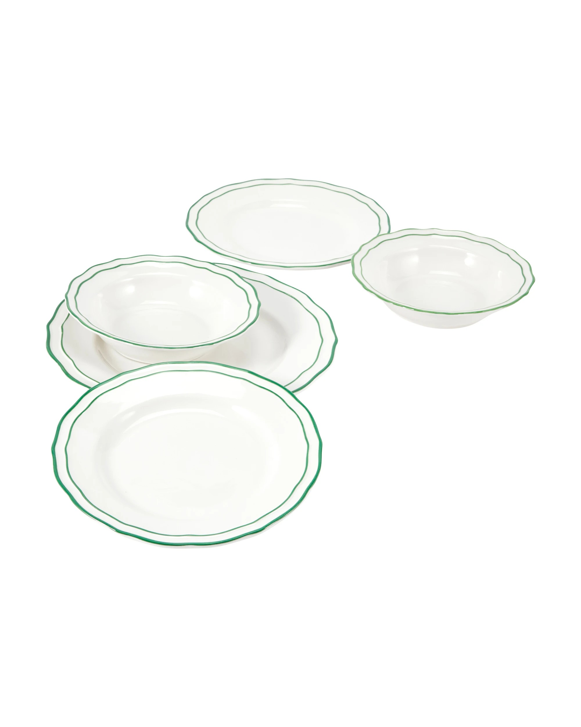 4 Green Edge 12 Piece Dinner Set, 4 of 8