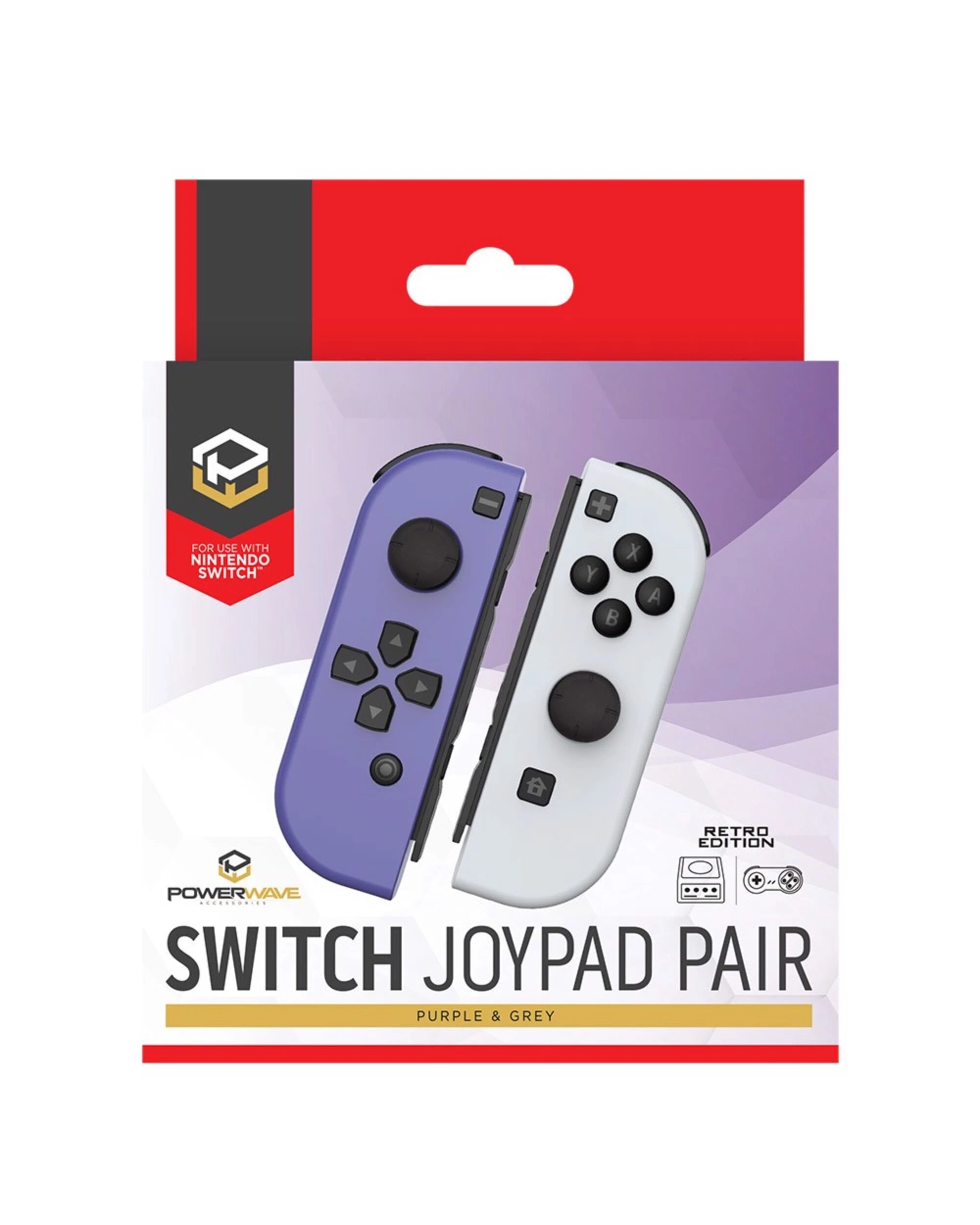 4 Powerwave Nintendo Switch Joypad Pair Retro Purple & Grey - Multi, 4 of 4